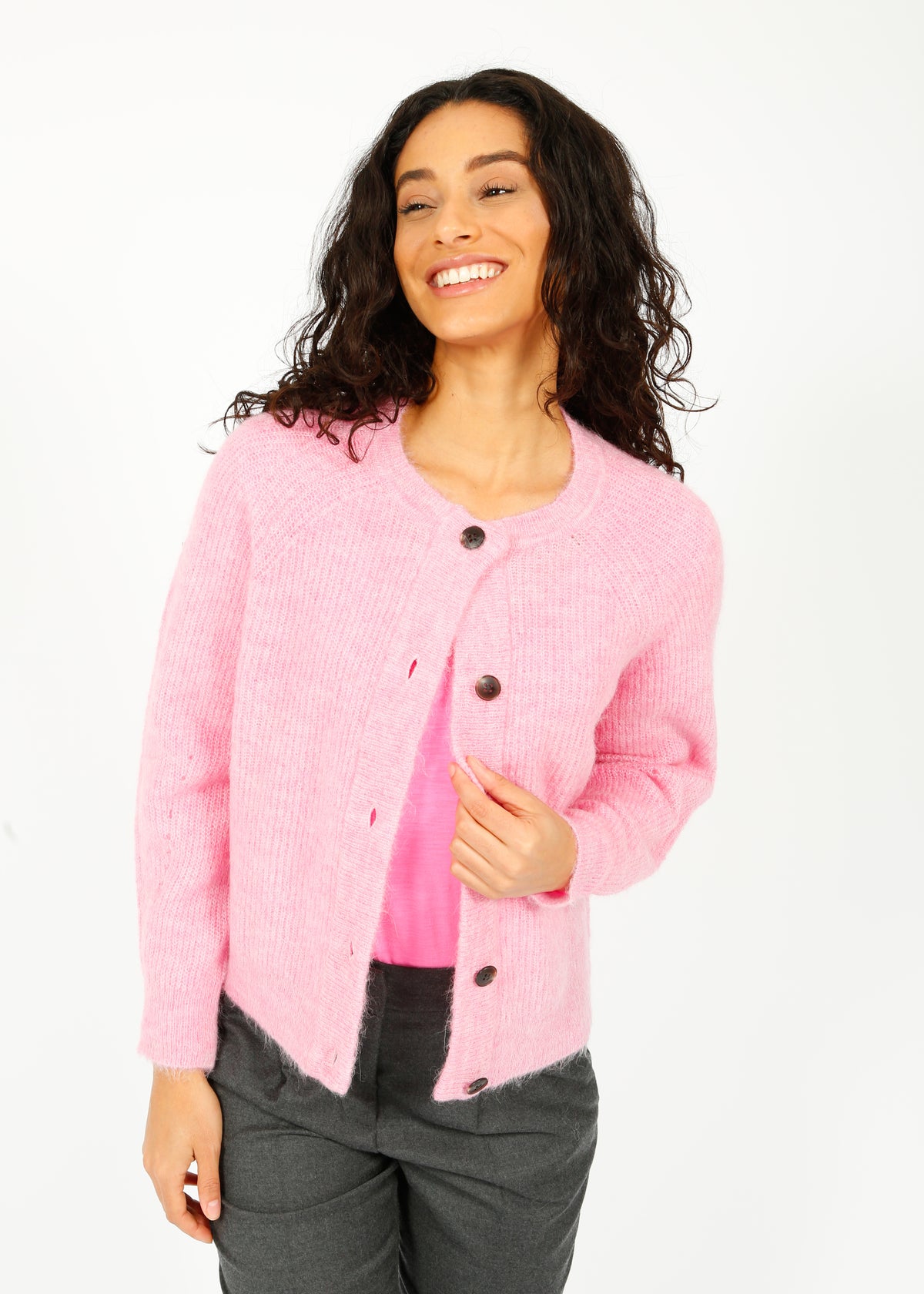 SLF Lulu Knit Short Cardi in Moonlite Mauve