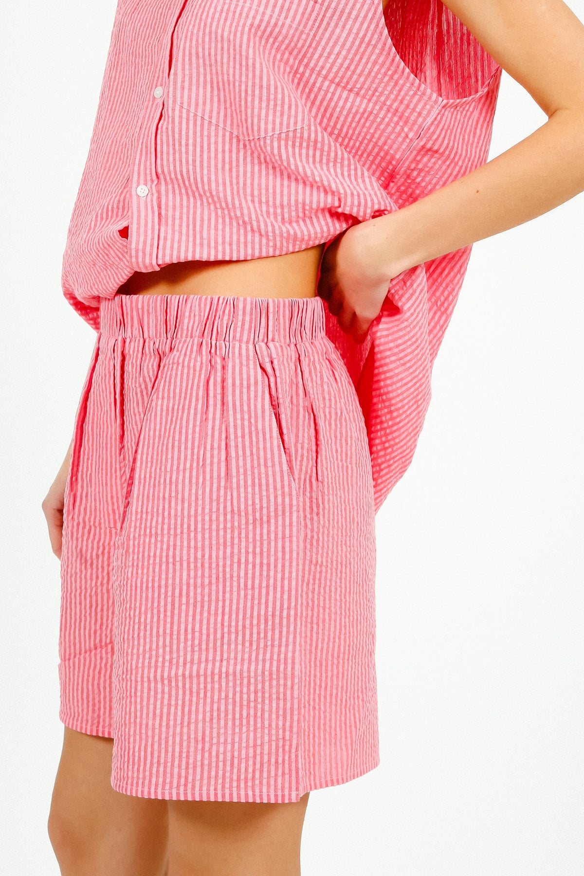 PARK Resort Shorts Pink & Red Stripe
