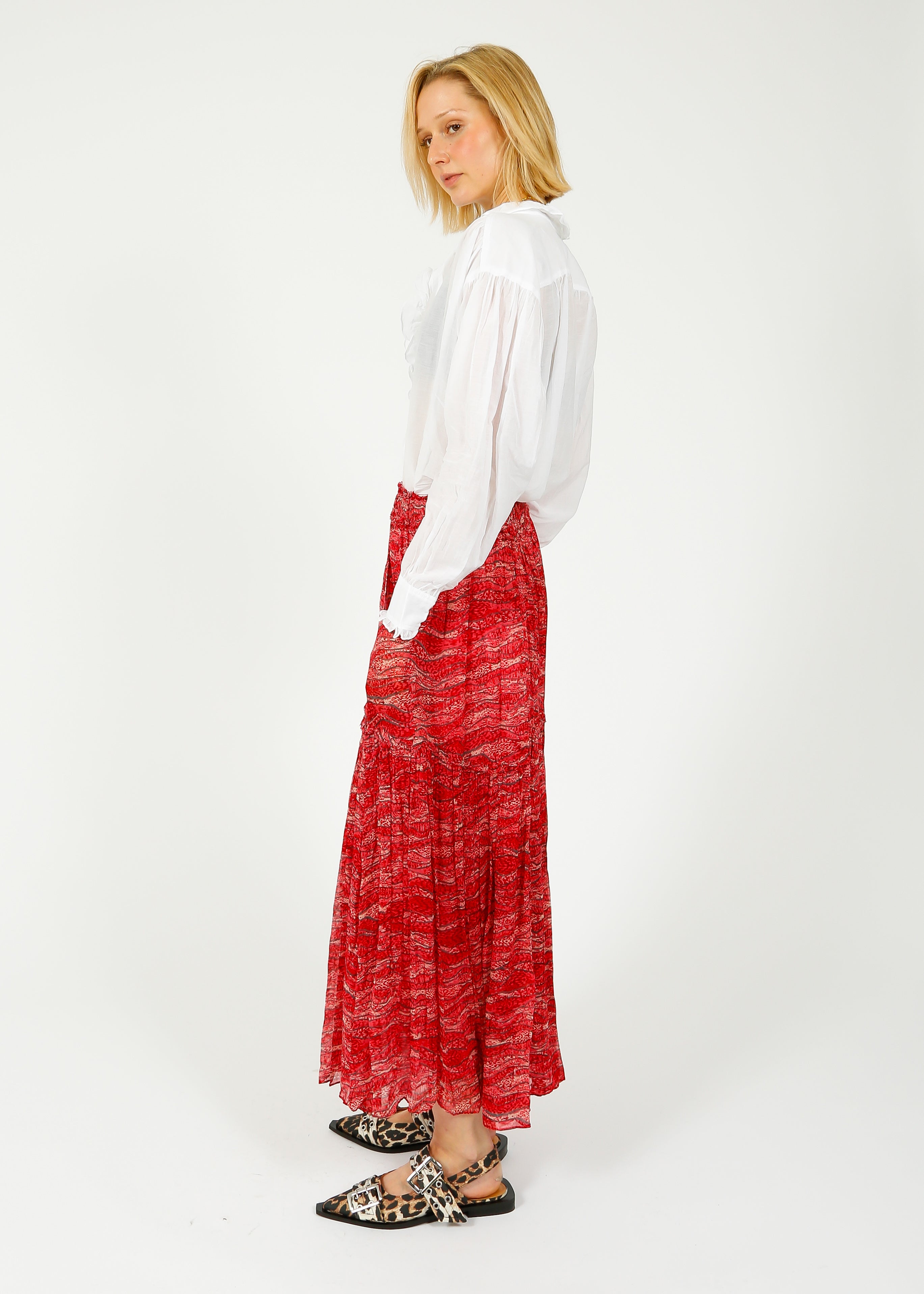 Marant Etoile Veronique Skirt in Red