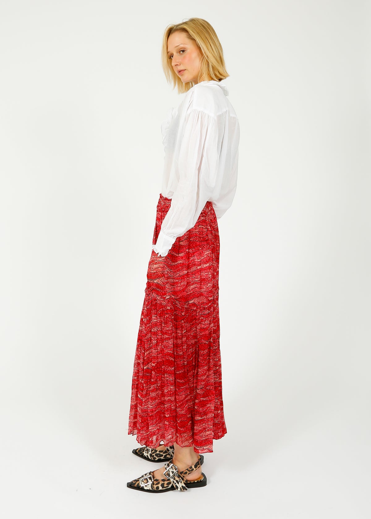 Marant Etoile Veronique Skirt in Red