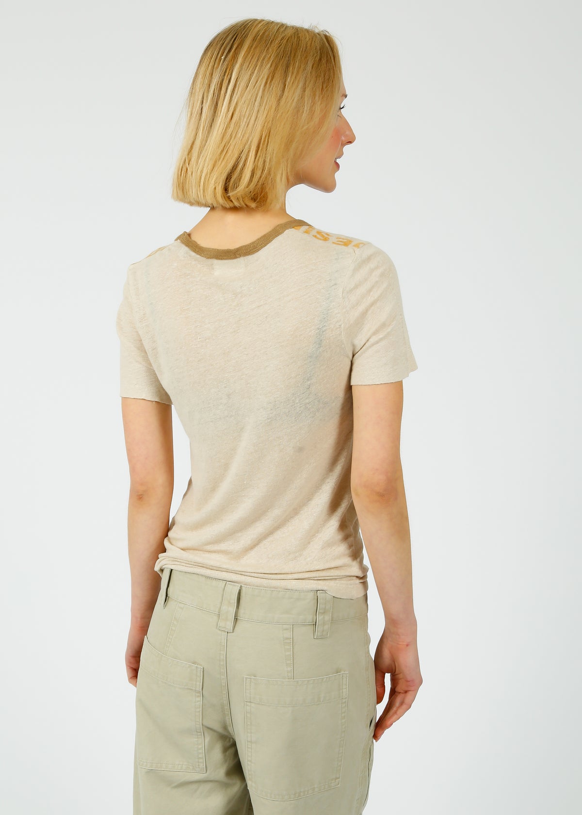 Marant Etoile Kiliann Tee in Ecru, Sand