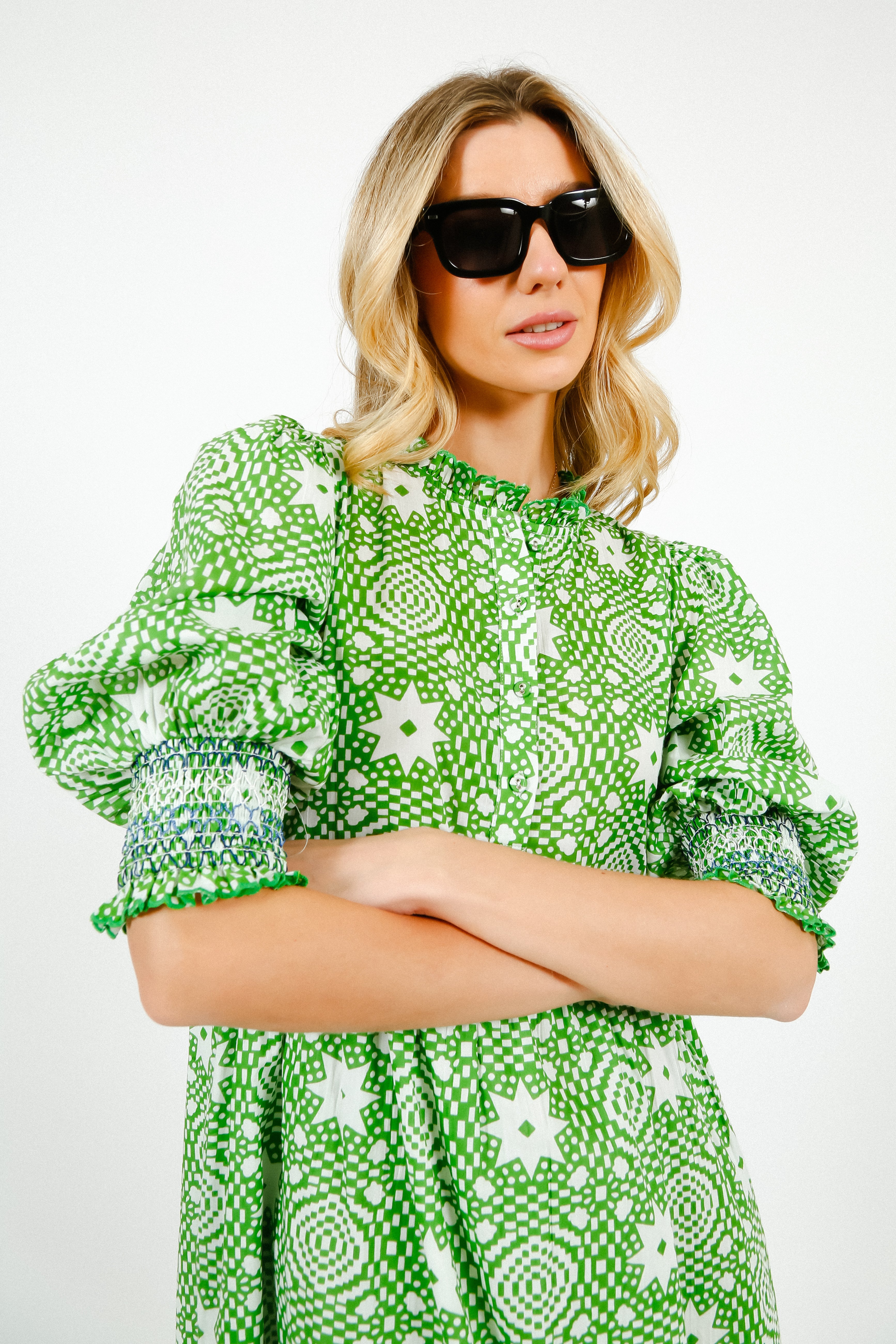BONTE Loane Dress in Apple Green