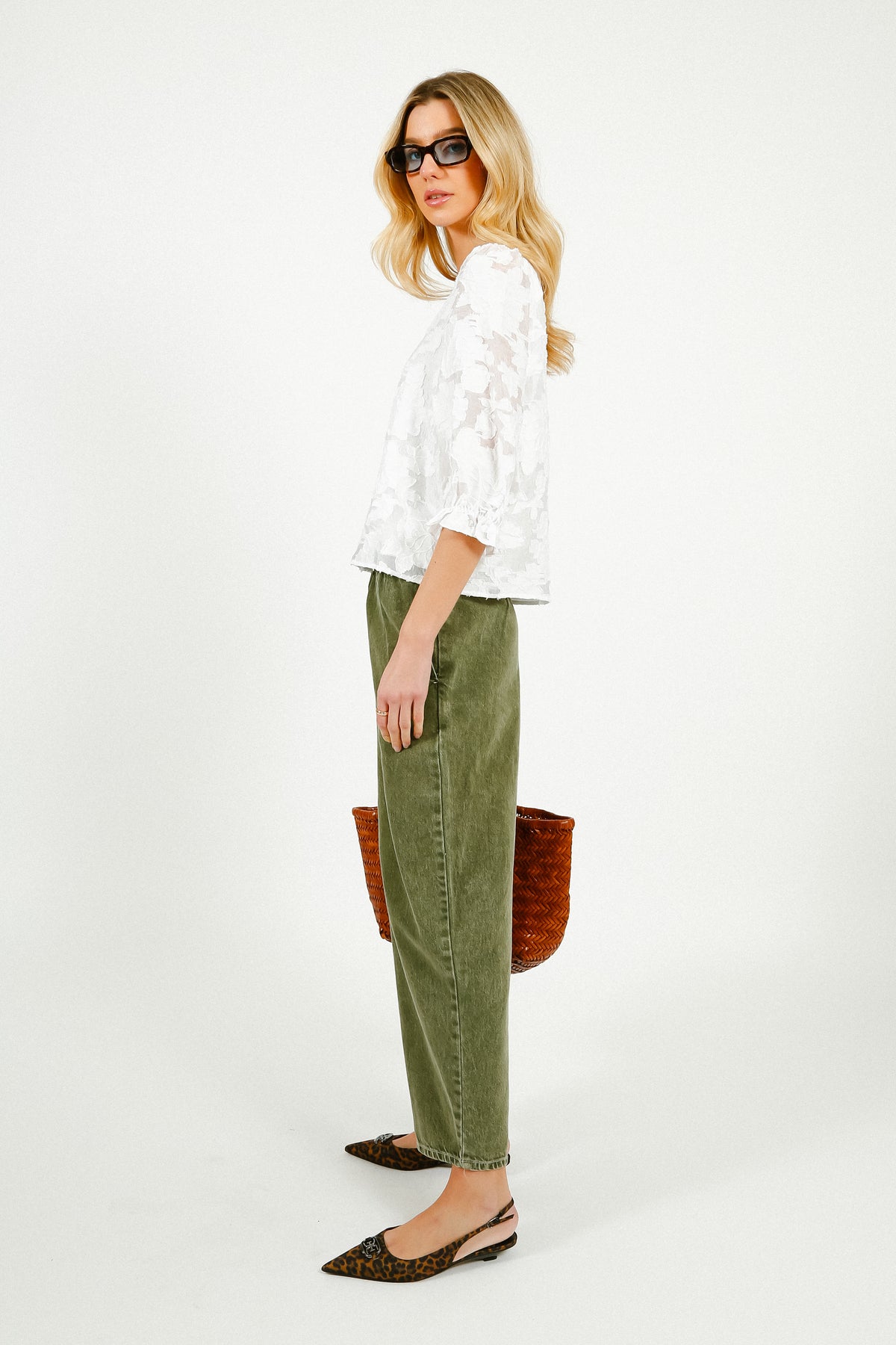 American Vintage Uzatown Trousers in Olive