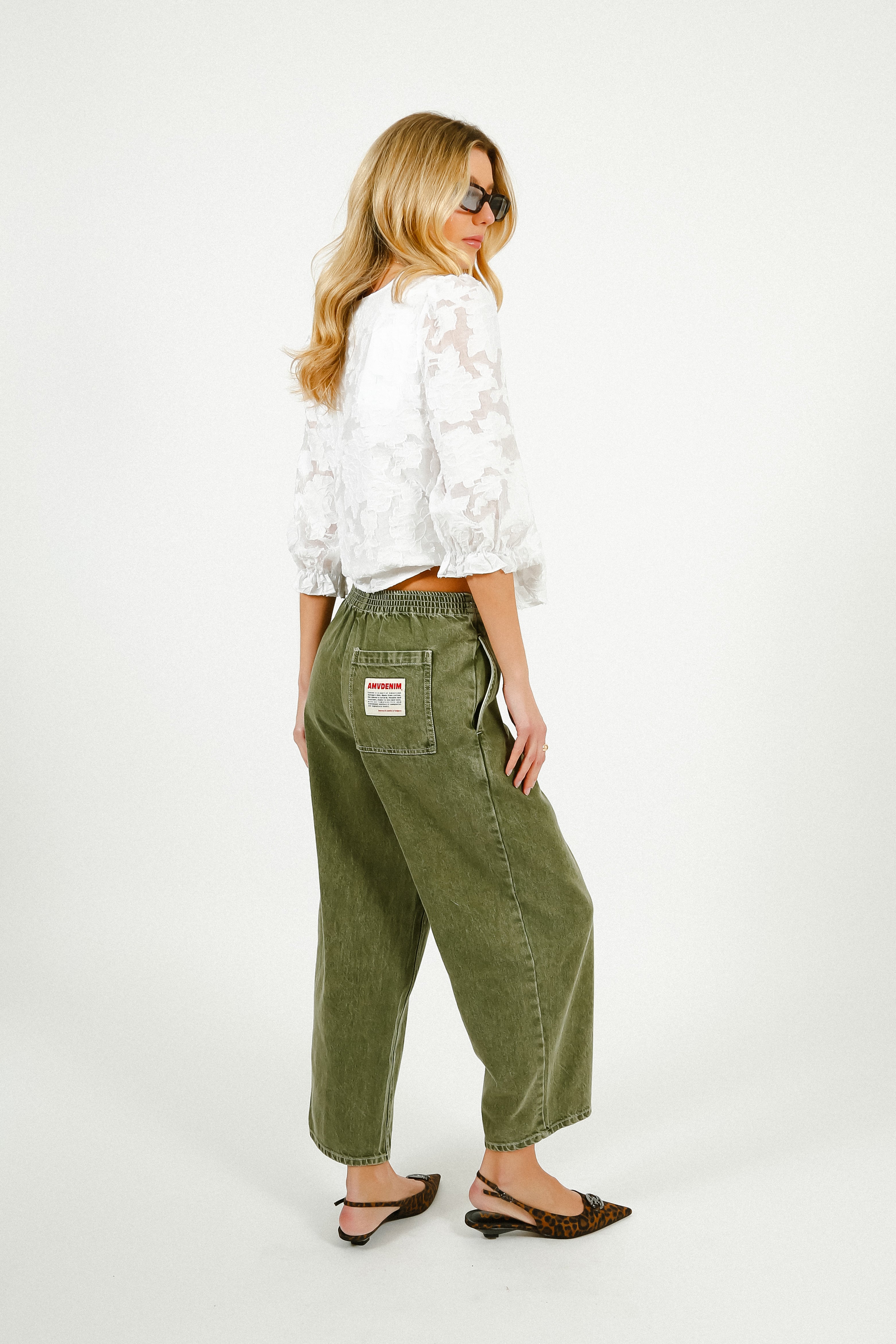 American Vintage Uzatown Trousers in Olive