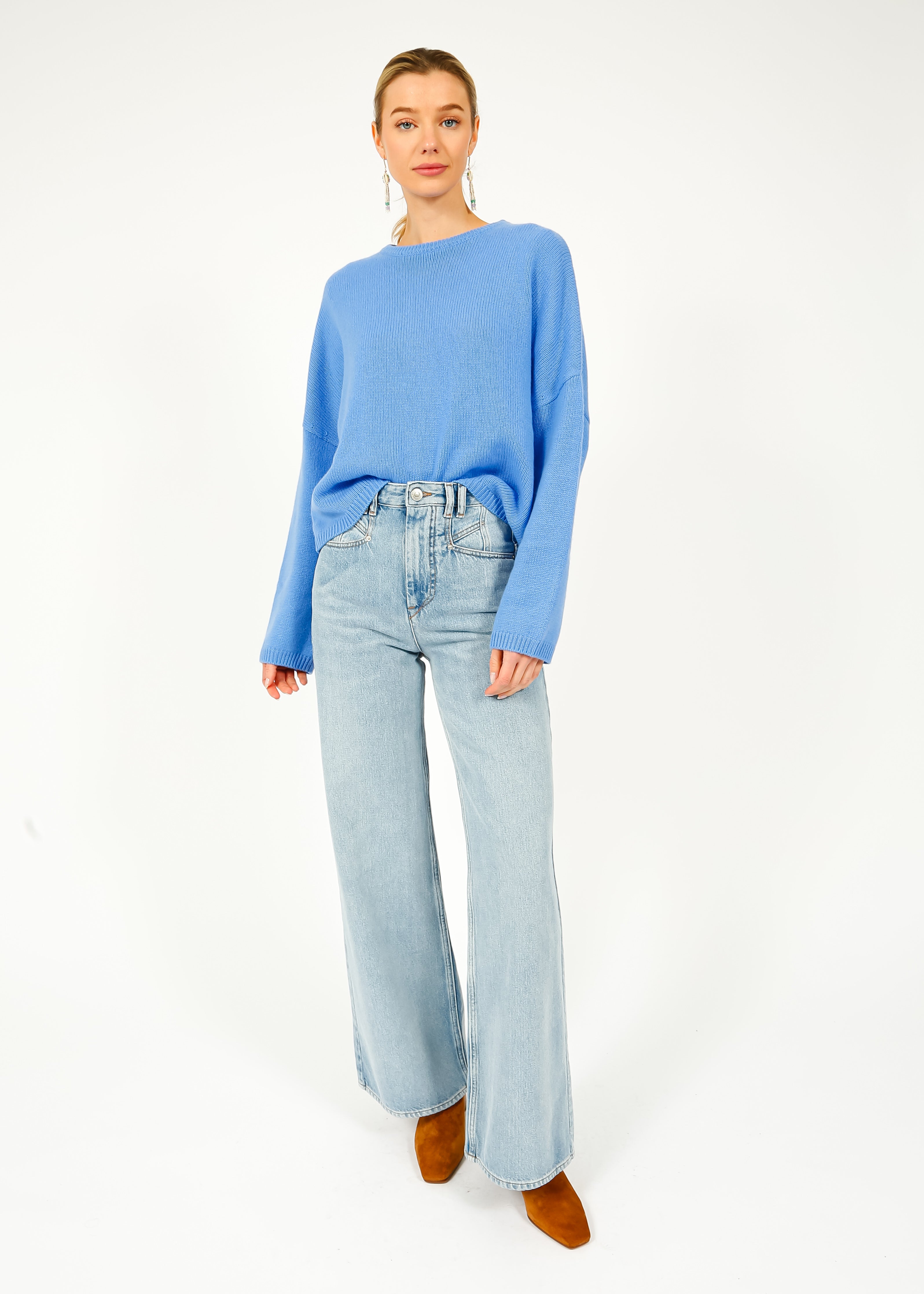 VK Oaklynn Boxy Knit in Mountain Blue