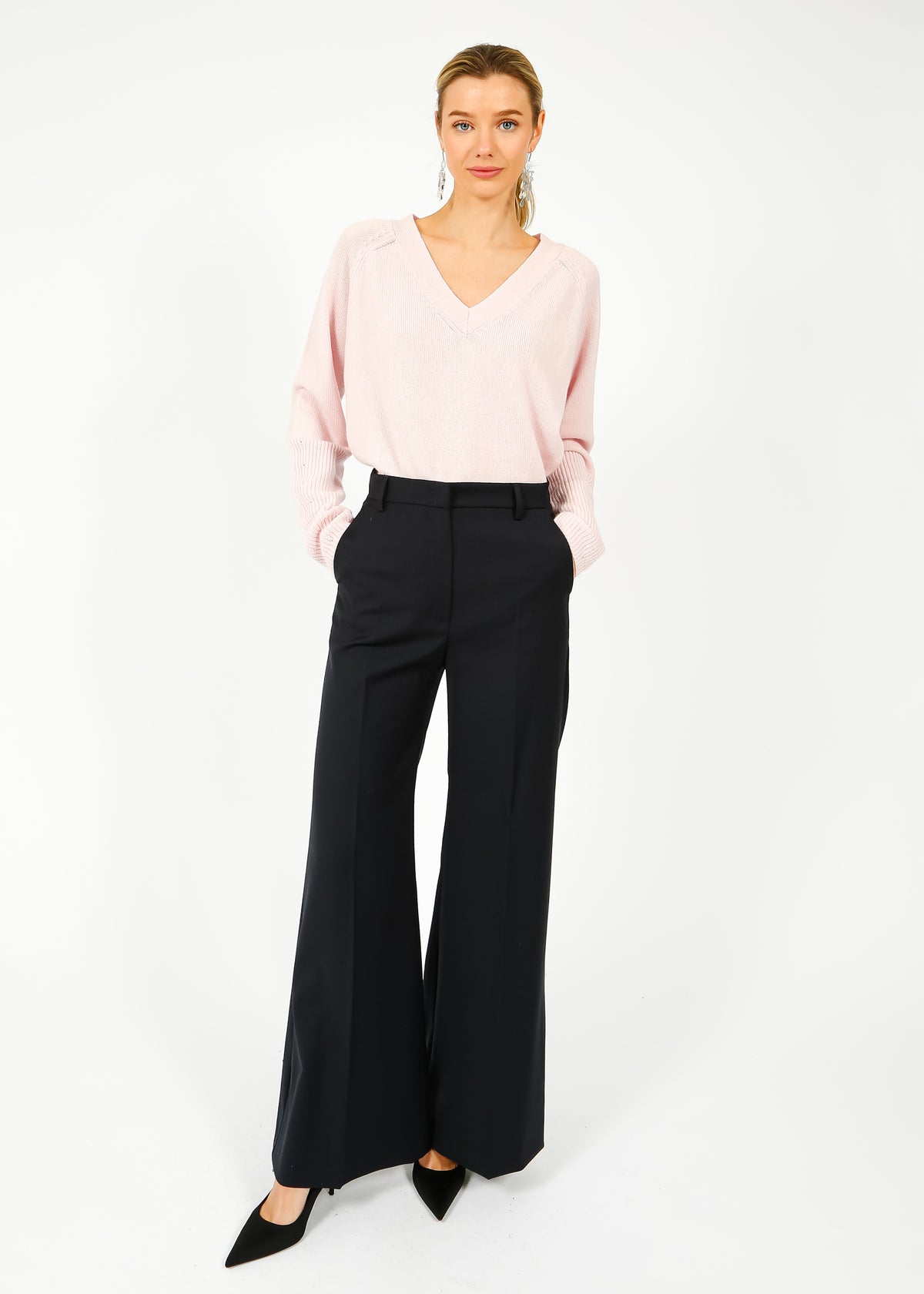 MM Sonale Wool Trousers in Navy