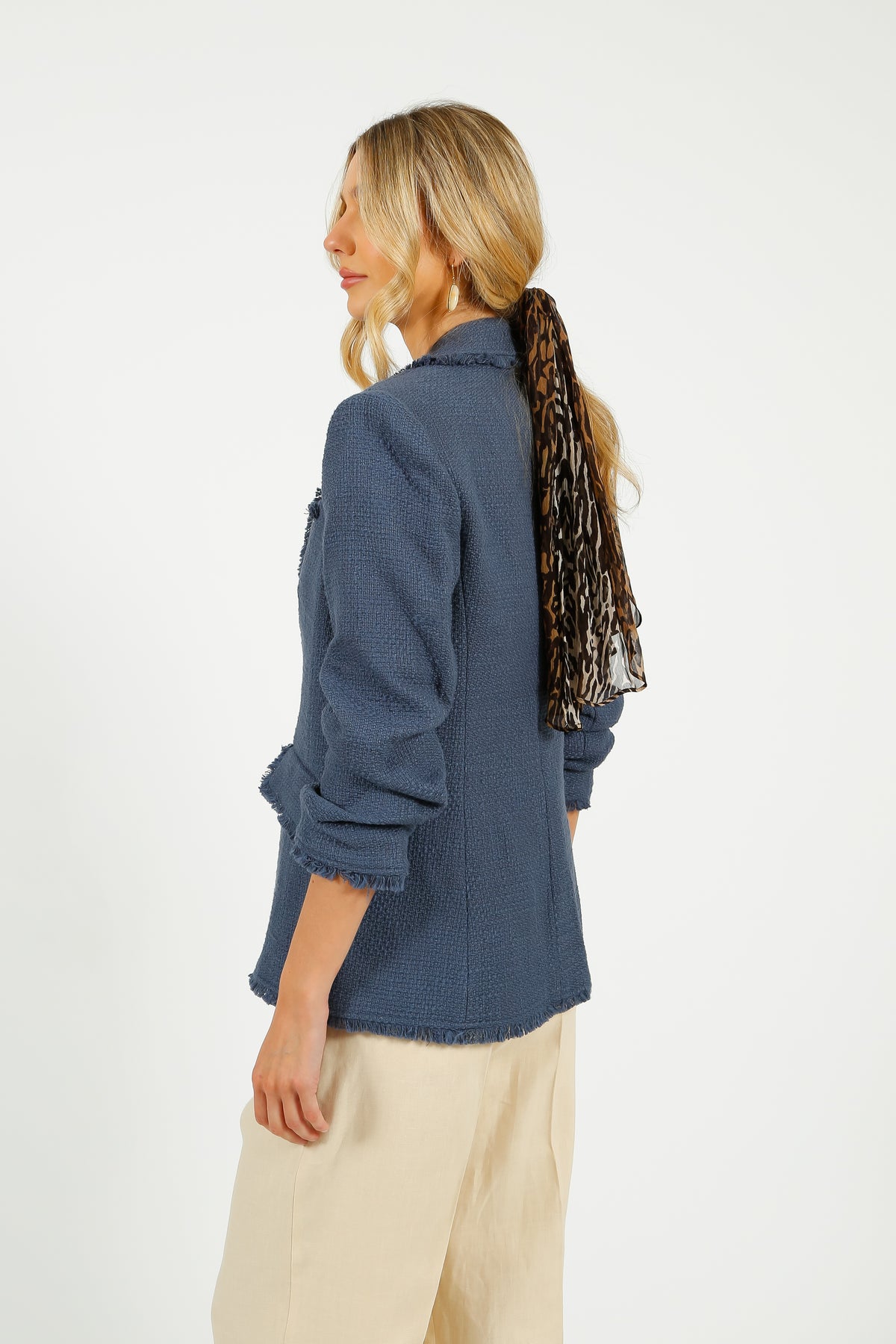 Cinq à Sept Boucle Khloe Blazer in Shadow