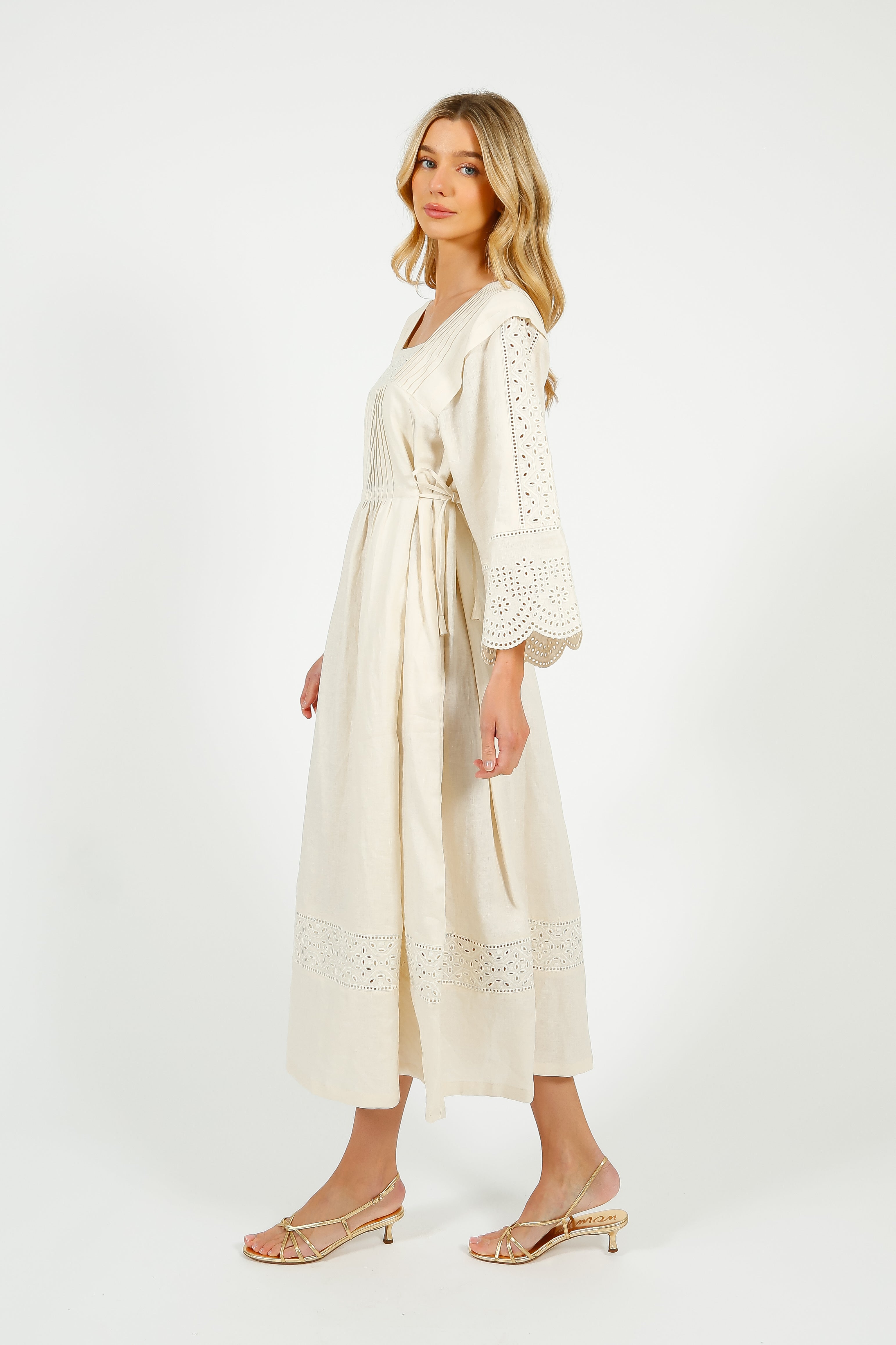 MM Luglio Dress in Ecru