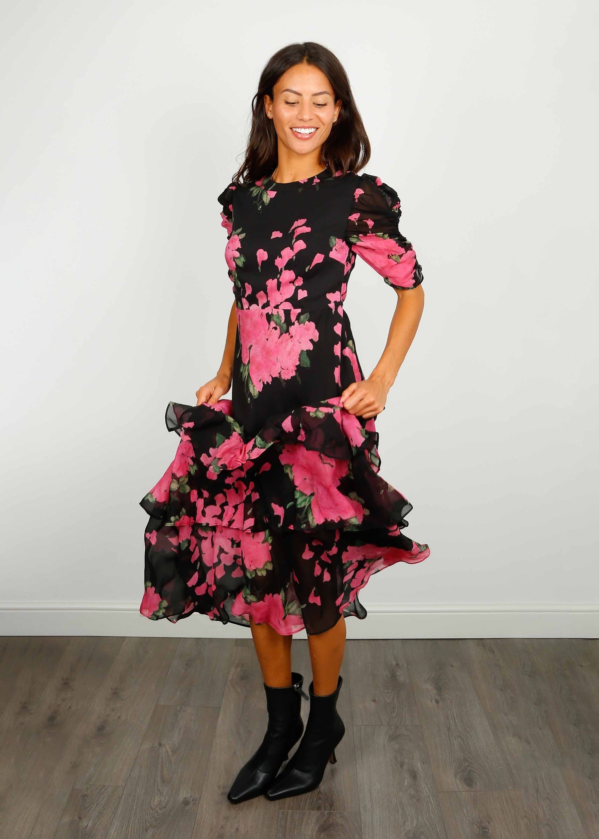 RIXO Evelyn Dress in Blossom Pink