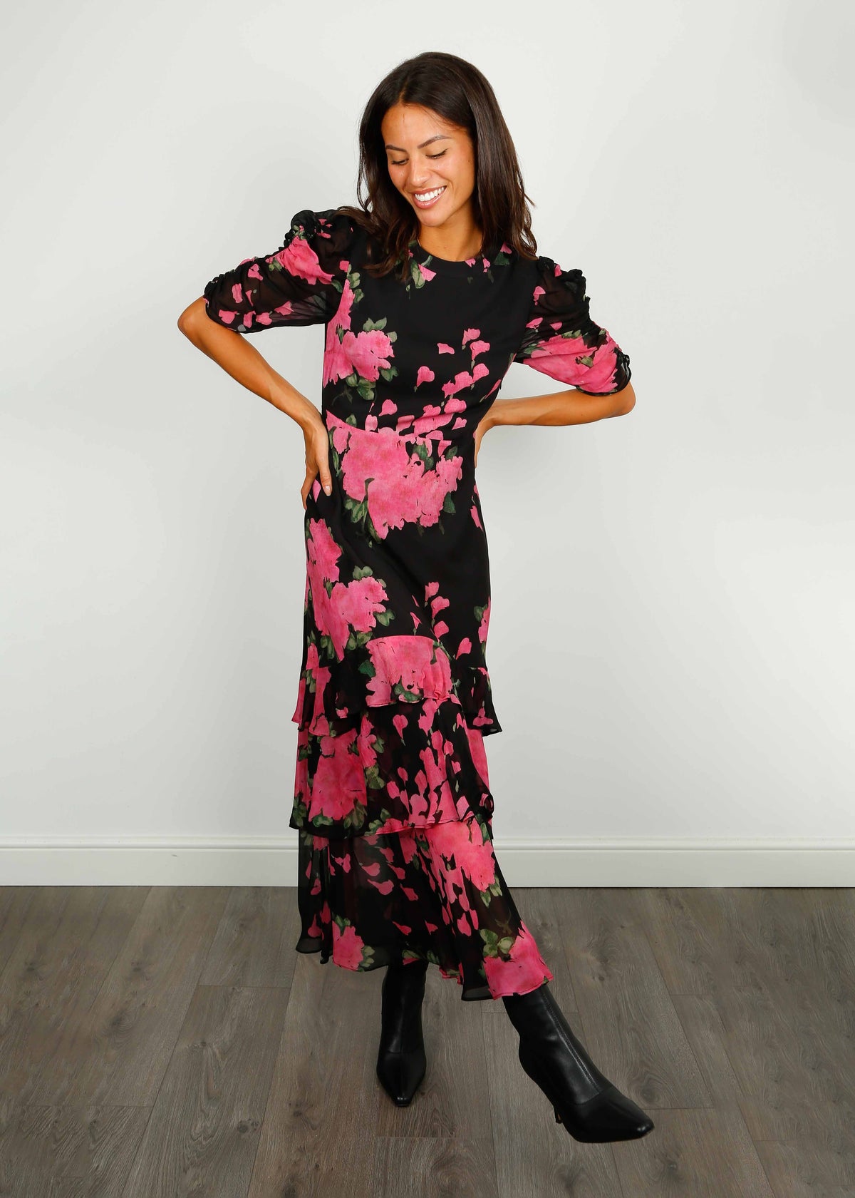RIXO Evelyn Dress in Blossom Pink