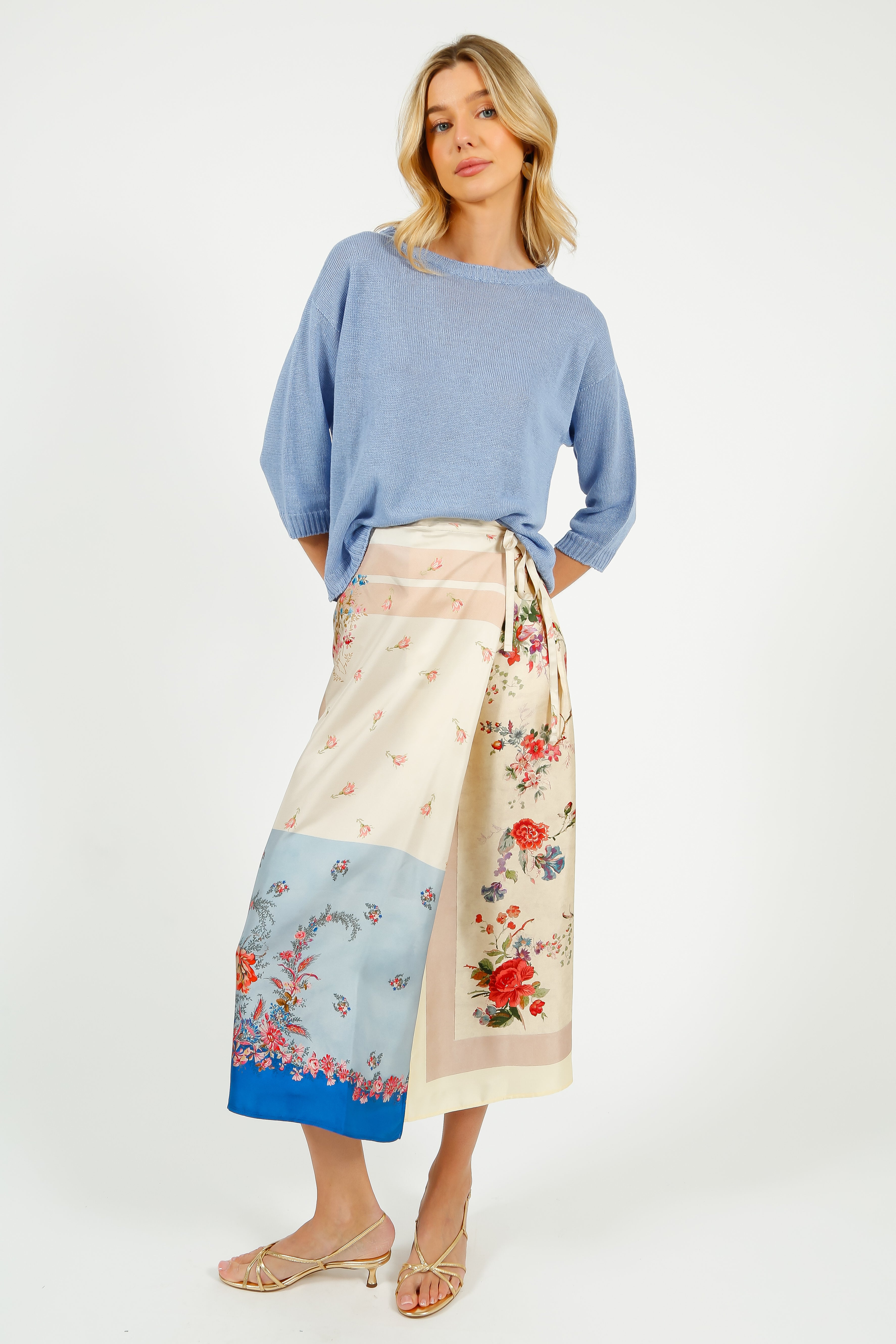 MM Peggi Printed Skirt in Ivory