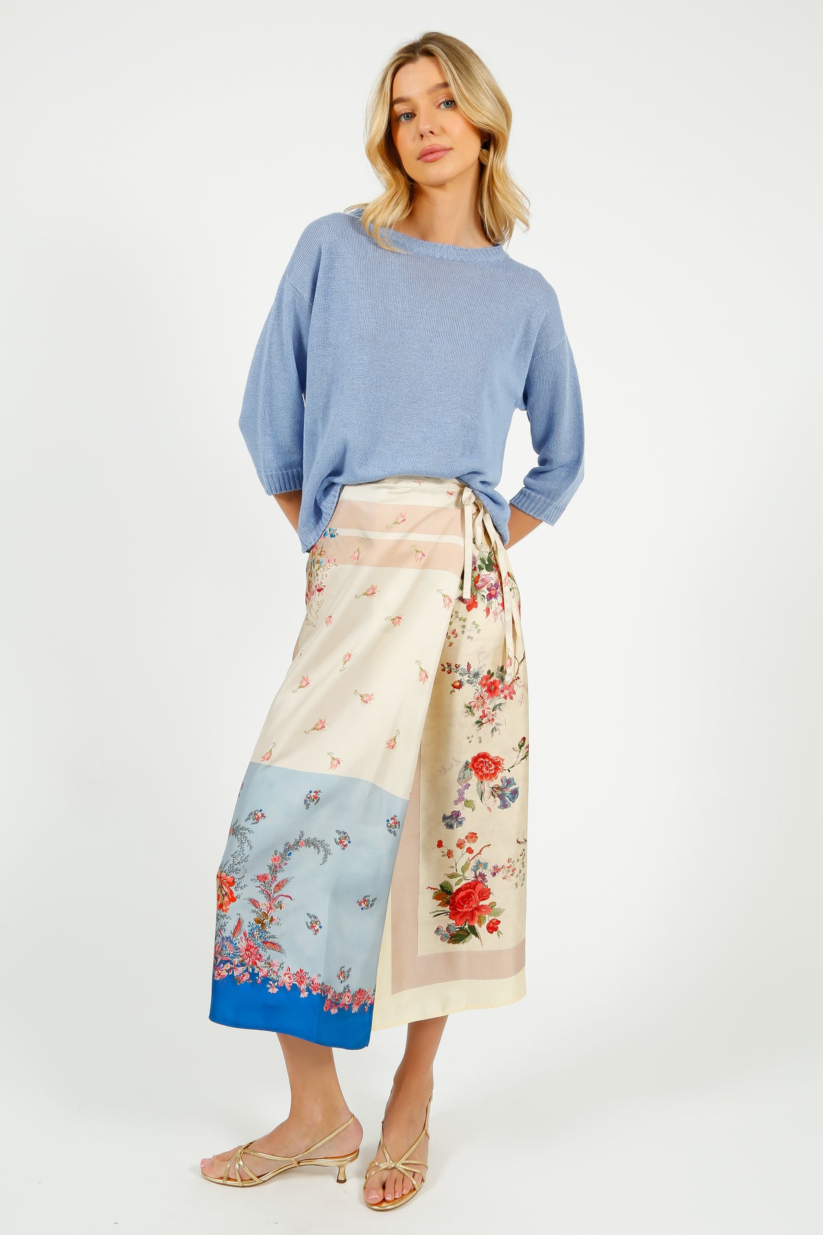 MM Peggi Printed Skirt in Ivory