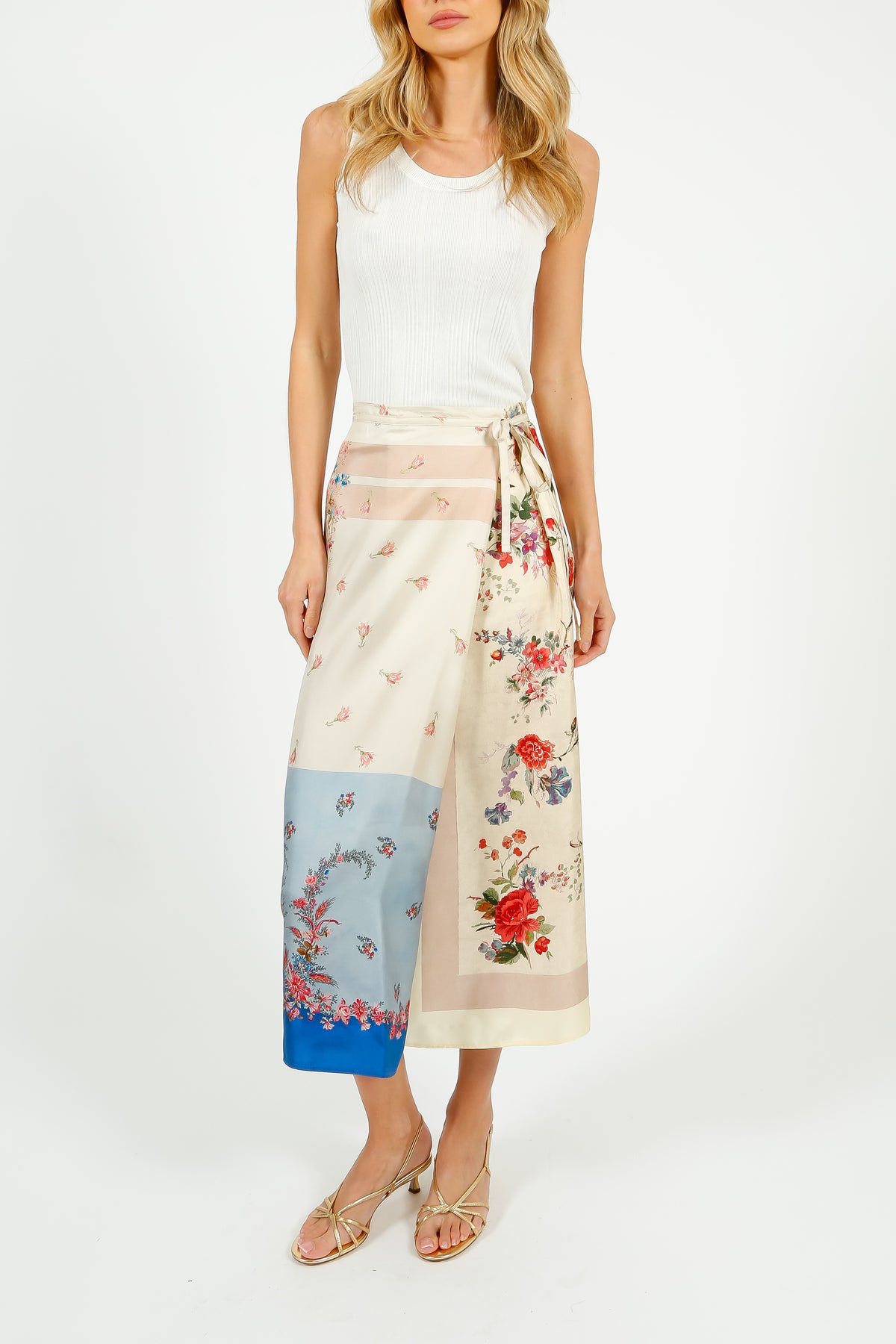 MM Peggi Printed Skirt in Ivory