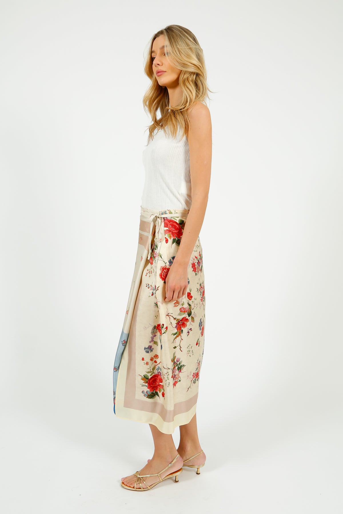 MM Peggi Printed Skirt in Ivory