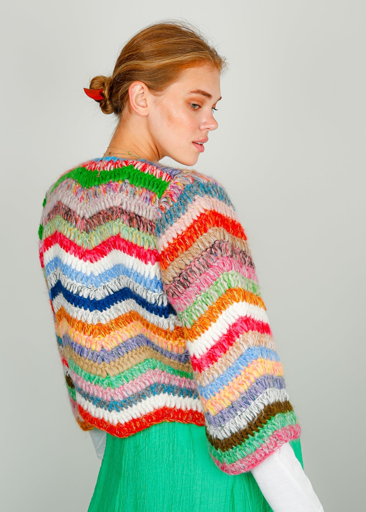 DAWN X DARE Ginza Cardi in Multi Stripe EXCLUSIVE