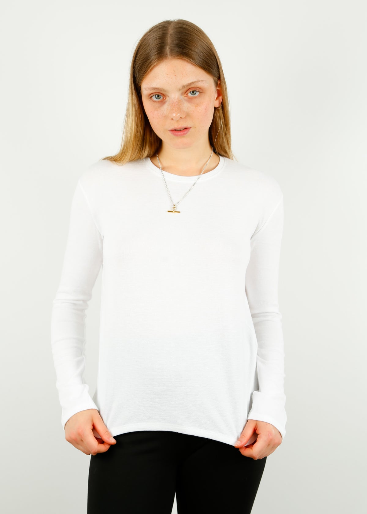 Rag & Bone The Knit Long Sleeve Top in White
