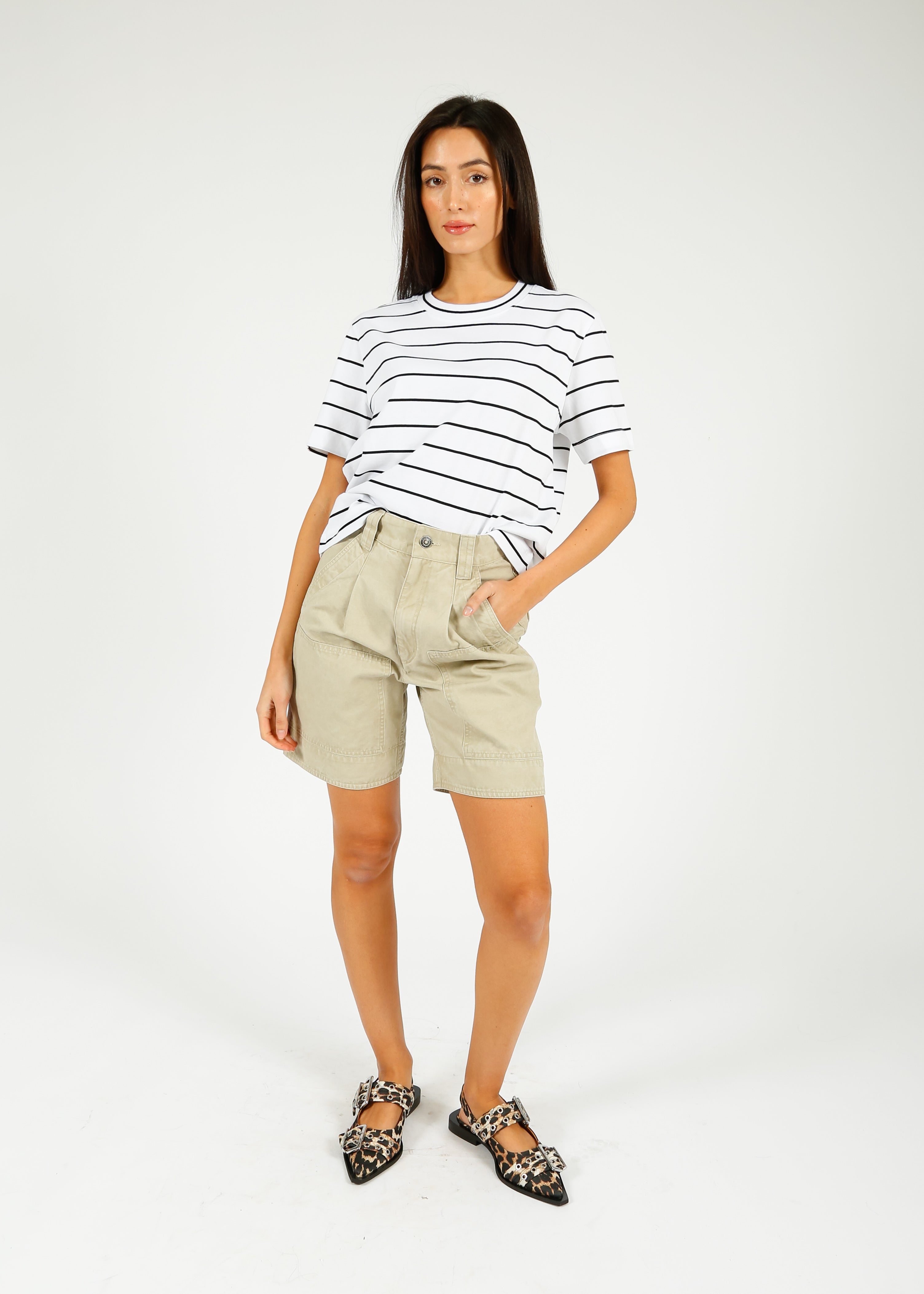 Marant Etoile Katja Shorts in Ecru