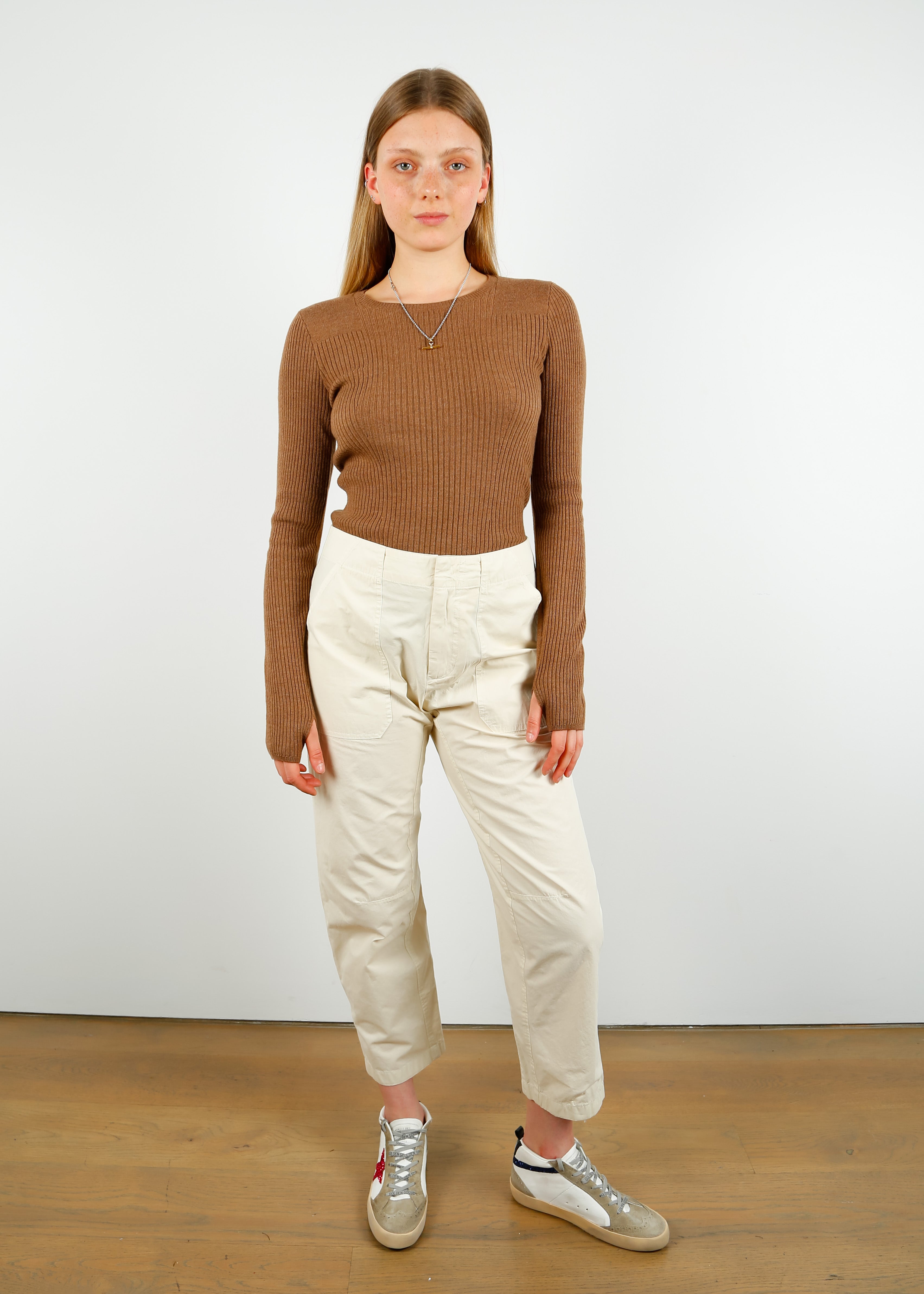 R&B Leyton Workwear Pant in Ivory