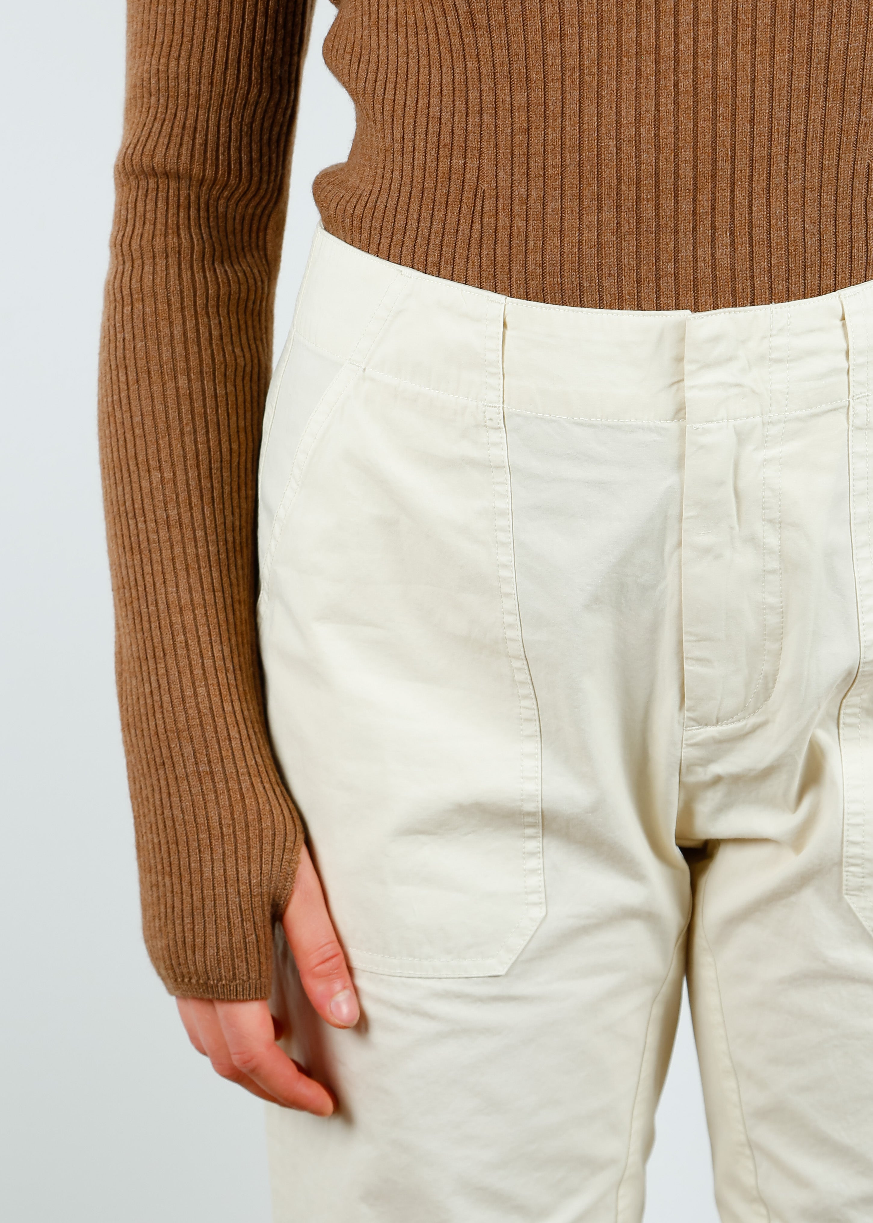 R&B Leyton Workwear Pant in Ivory