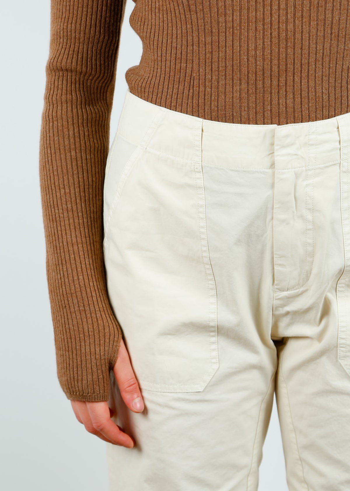 R&B Leyton Workwear Pant in Ivory