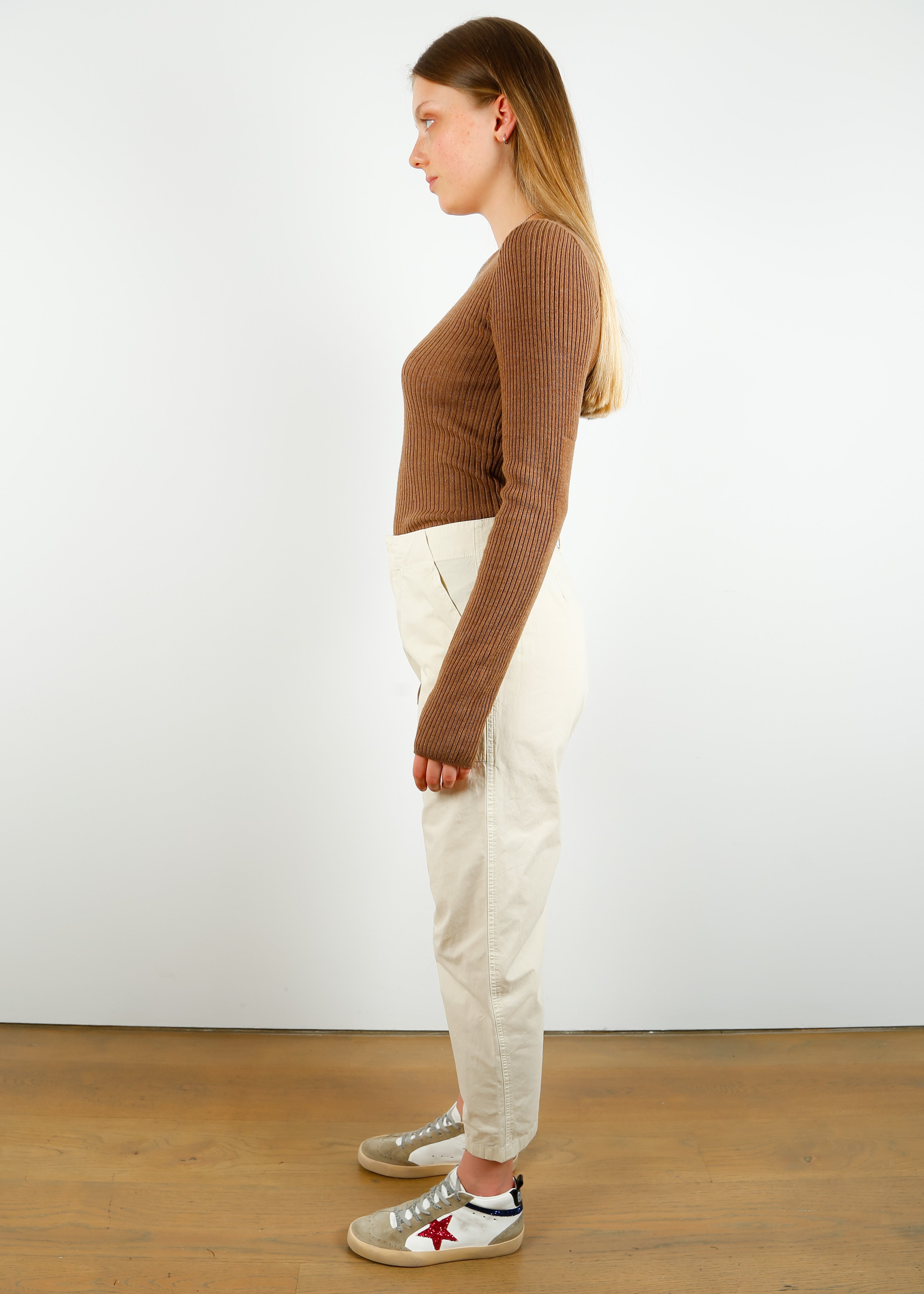 R&B Leyton Workwear Pant in Ivory