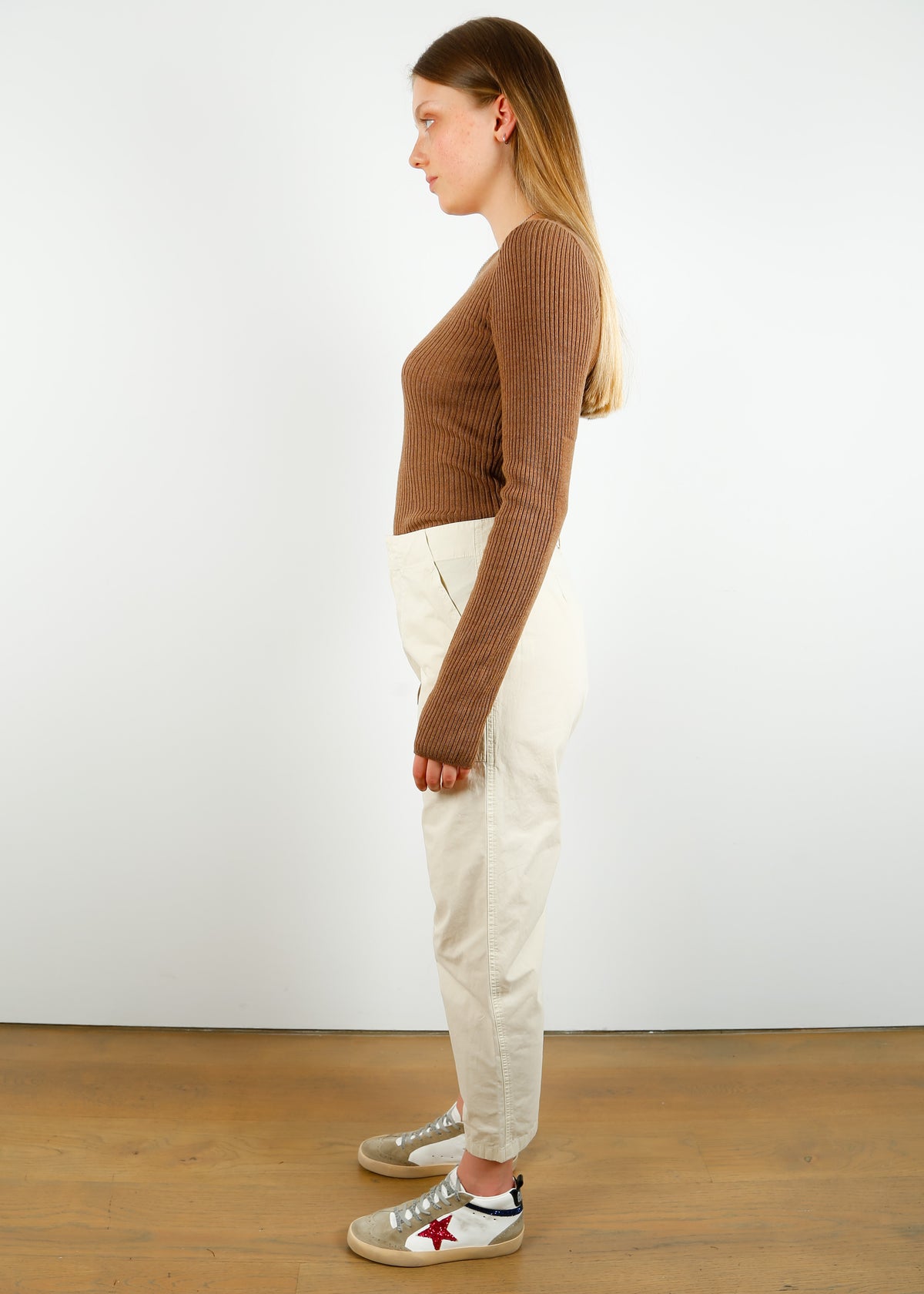 R&B Leyton Workwear Pant in Ivory
