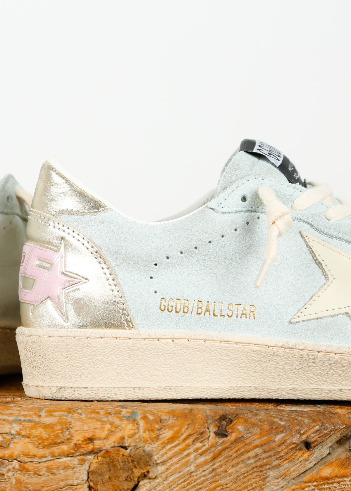 GG Ballstar Suede in Aqua Marine, Ivory