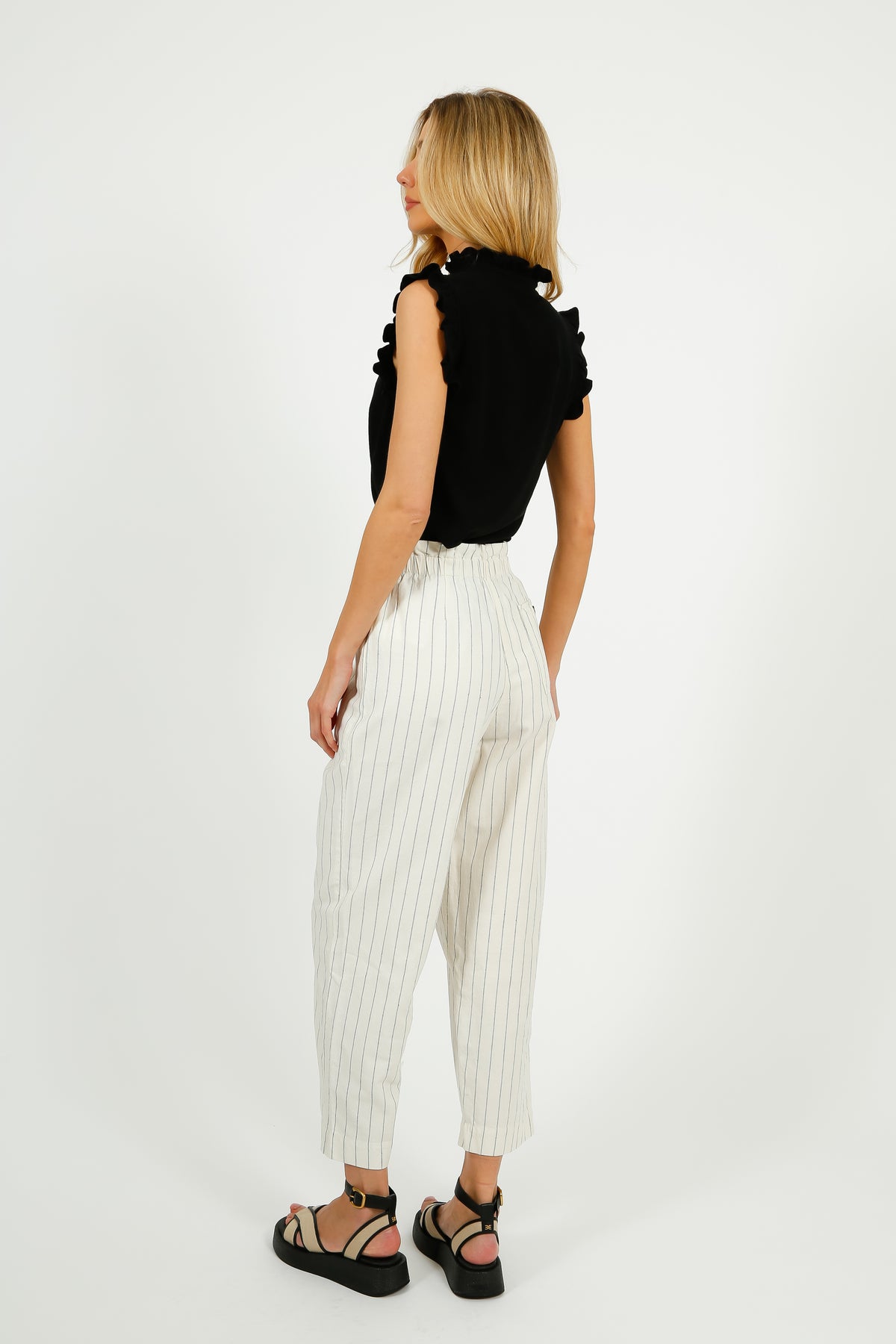 BR Lilo Pants in Stripe Ecru