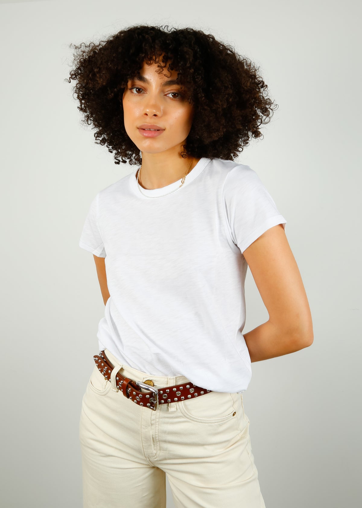 R&B The Slub Tee in White