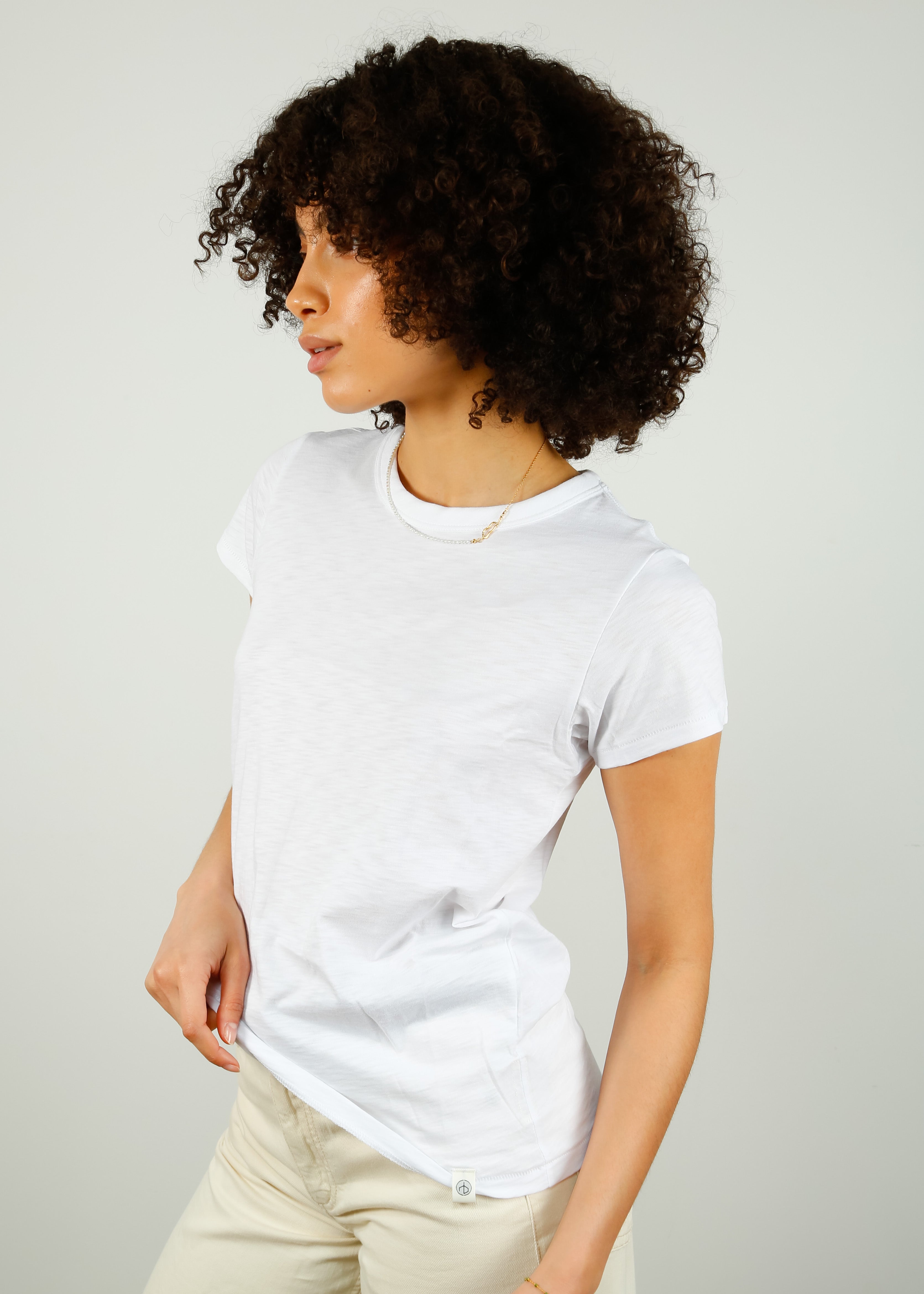 R&B The Slub Tee in White