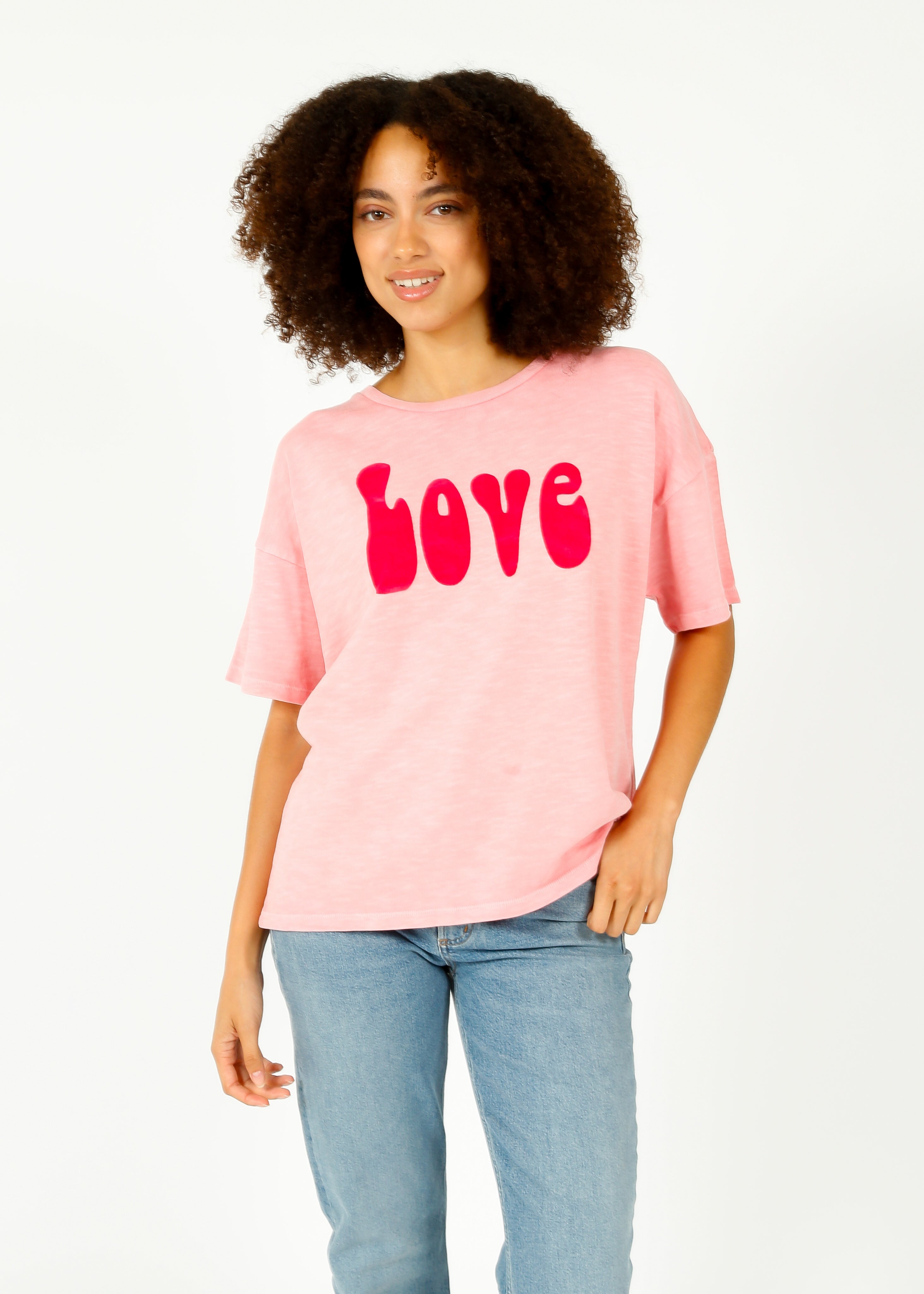 FIVE 2402 Love Tee in Bubblegum