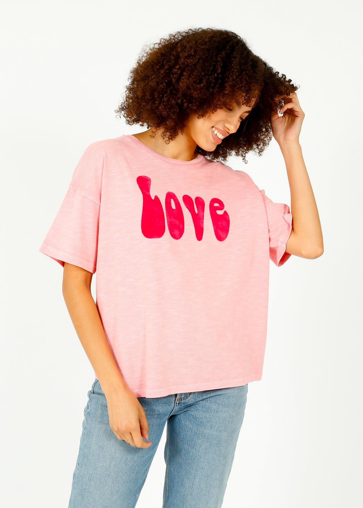 FIVE 2402 Love Tee in Bubblegum