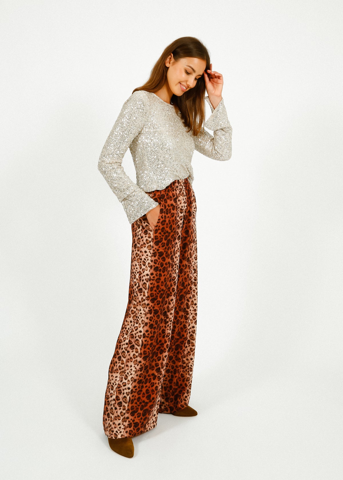 Primrose Park Kylie Trousers in Leopard