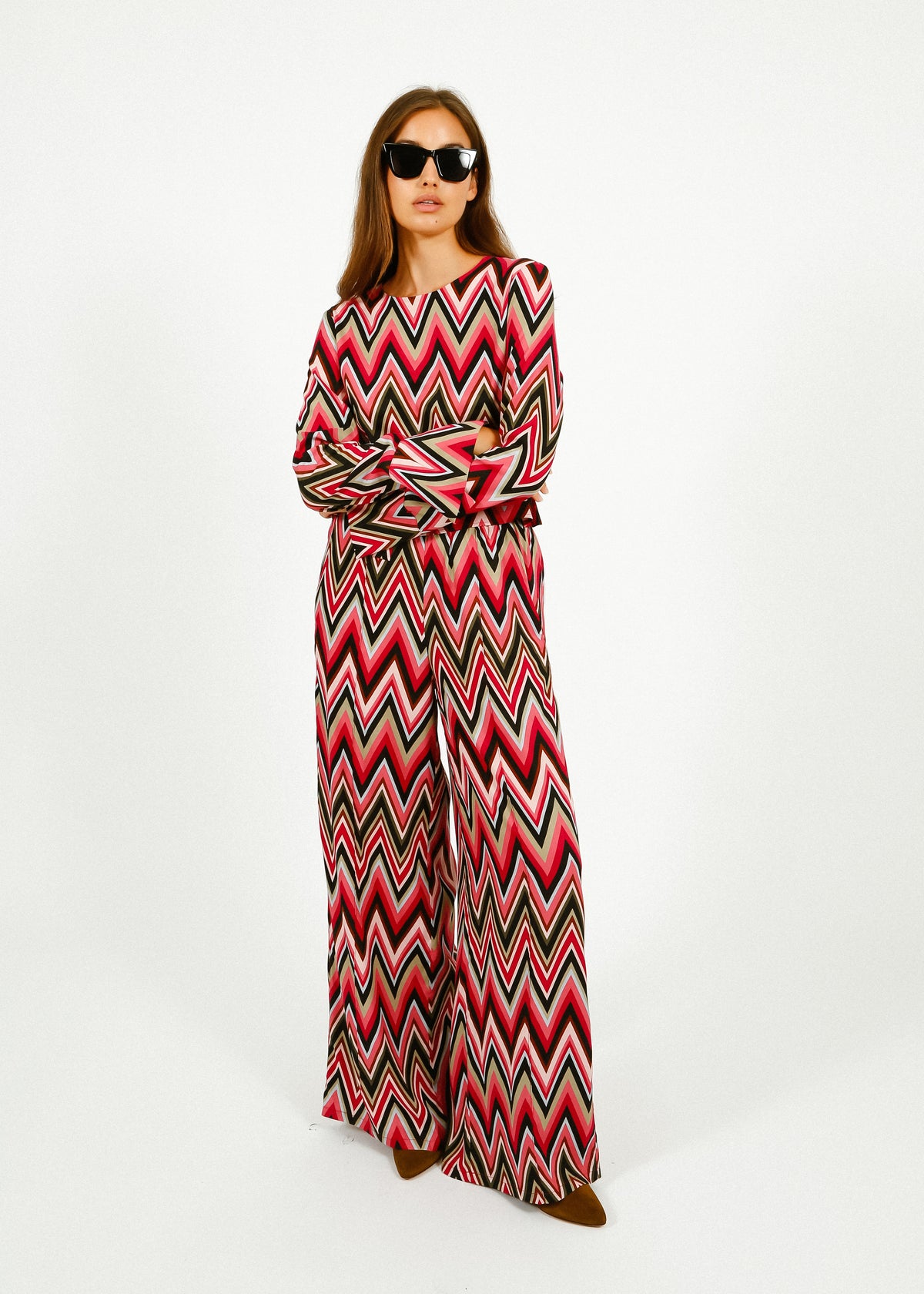 Primrose Park Kylie Trousers in Zig Zag