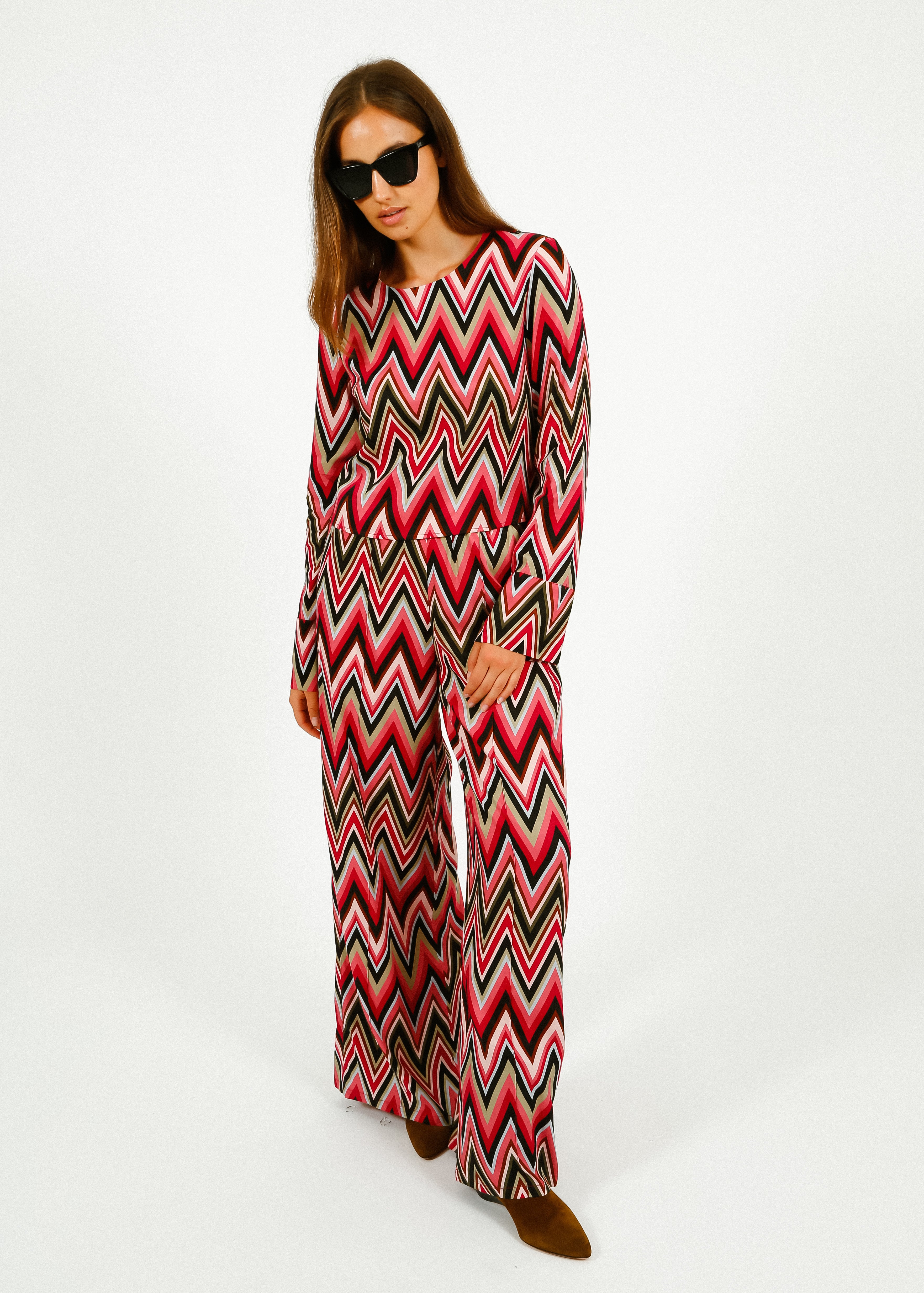 Primrose Park Kylie Trousers in Zig Zag