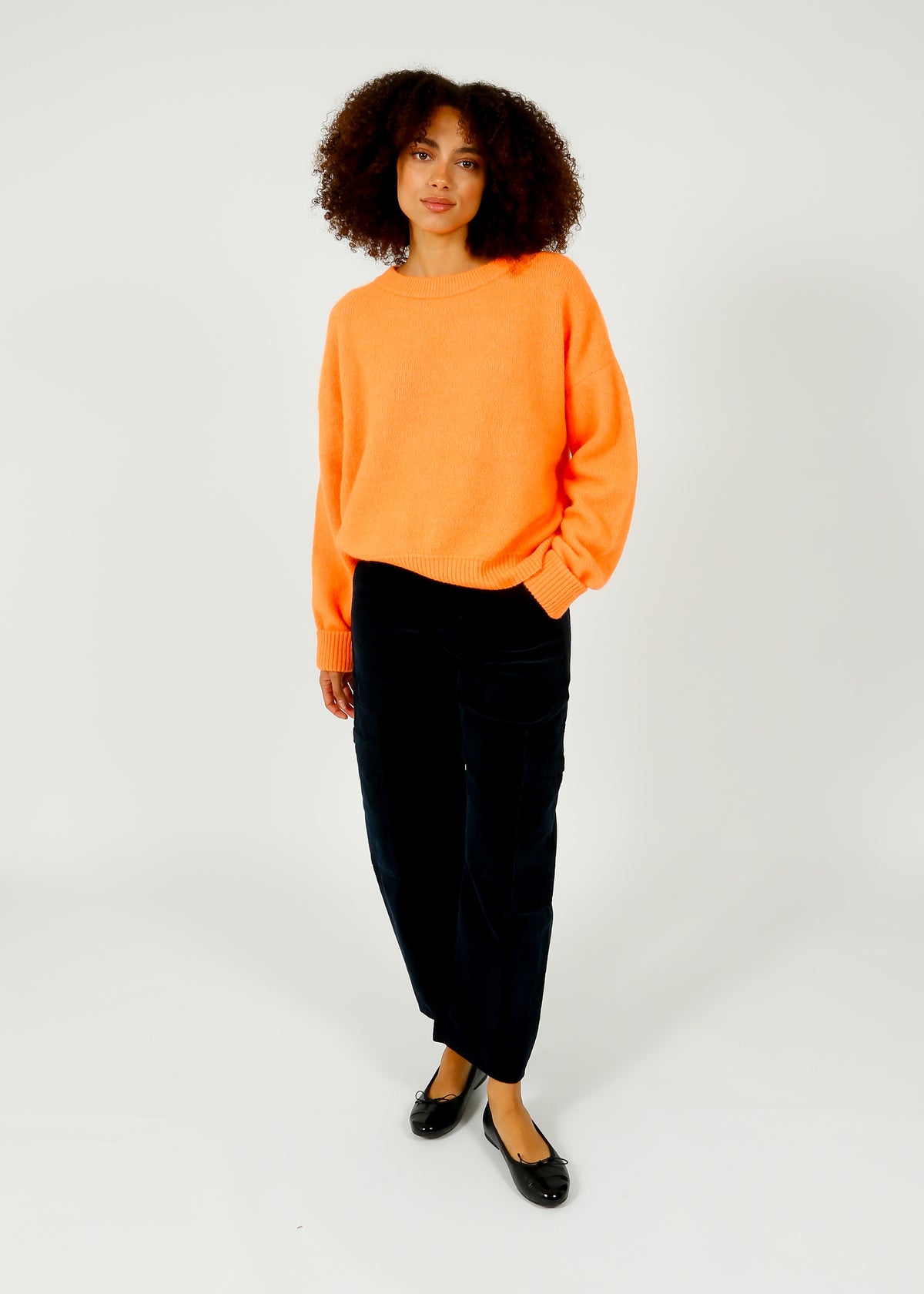 American Vintage Vitow Knit in Carrot Fluro
