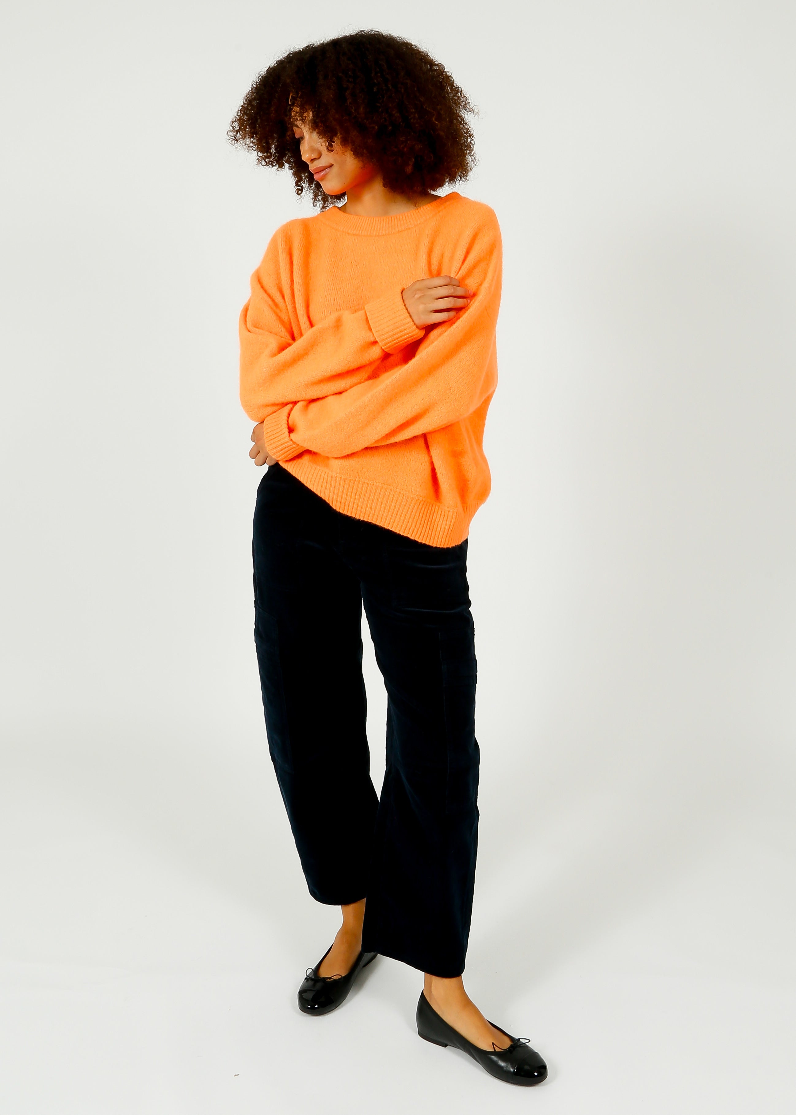 American Vintage Vitow Knit in Carrot Fluro