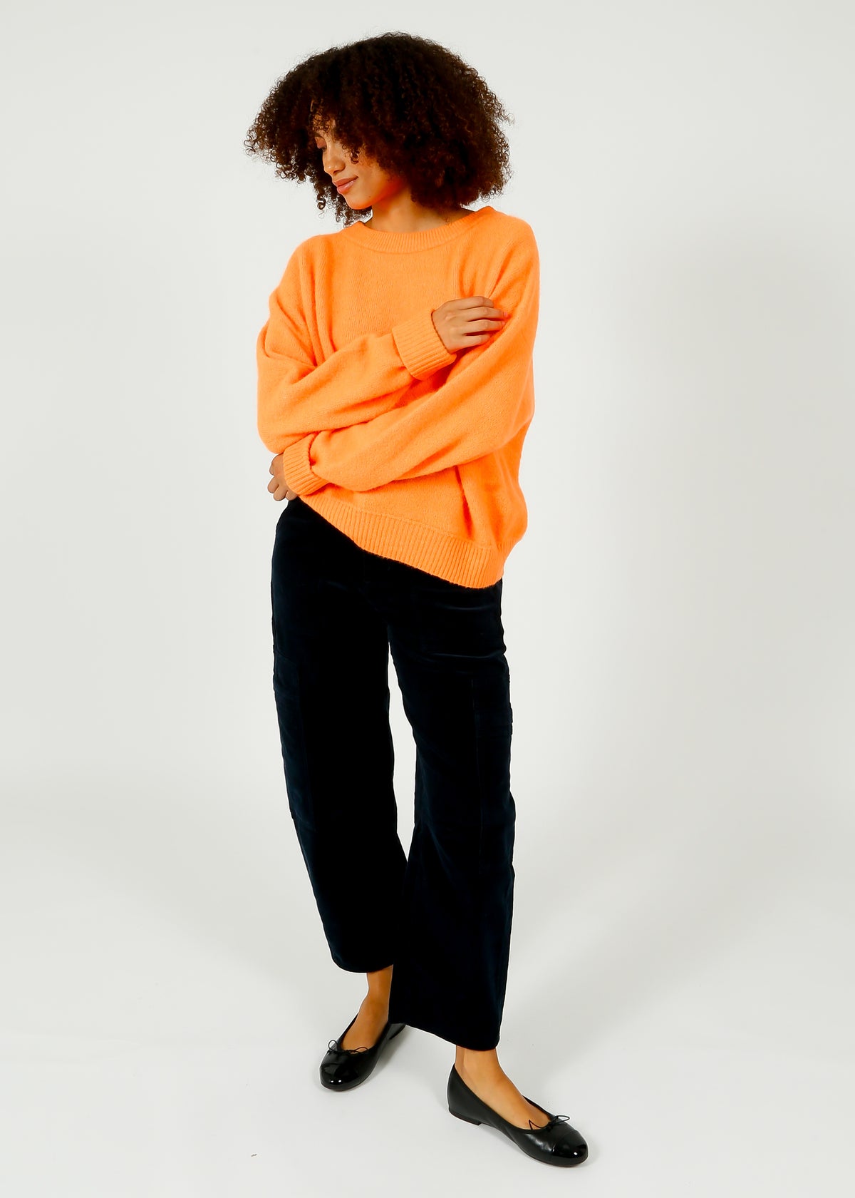 American Vintage Vitow Knit in Carrot Fluro