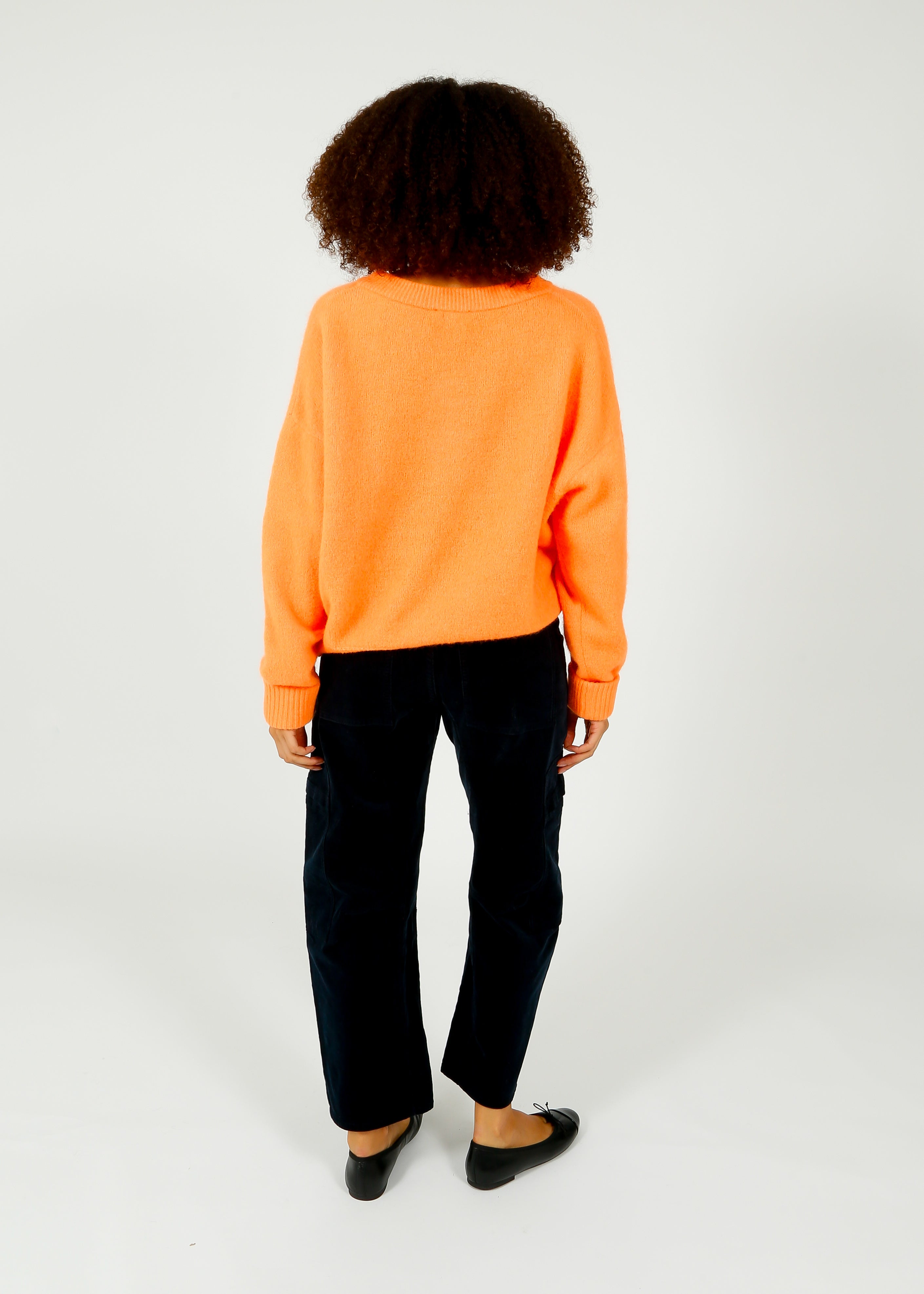 American Vintage Vitow Knit in Carrot Fluro