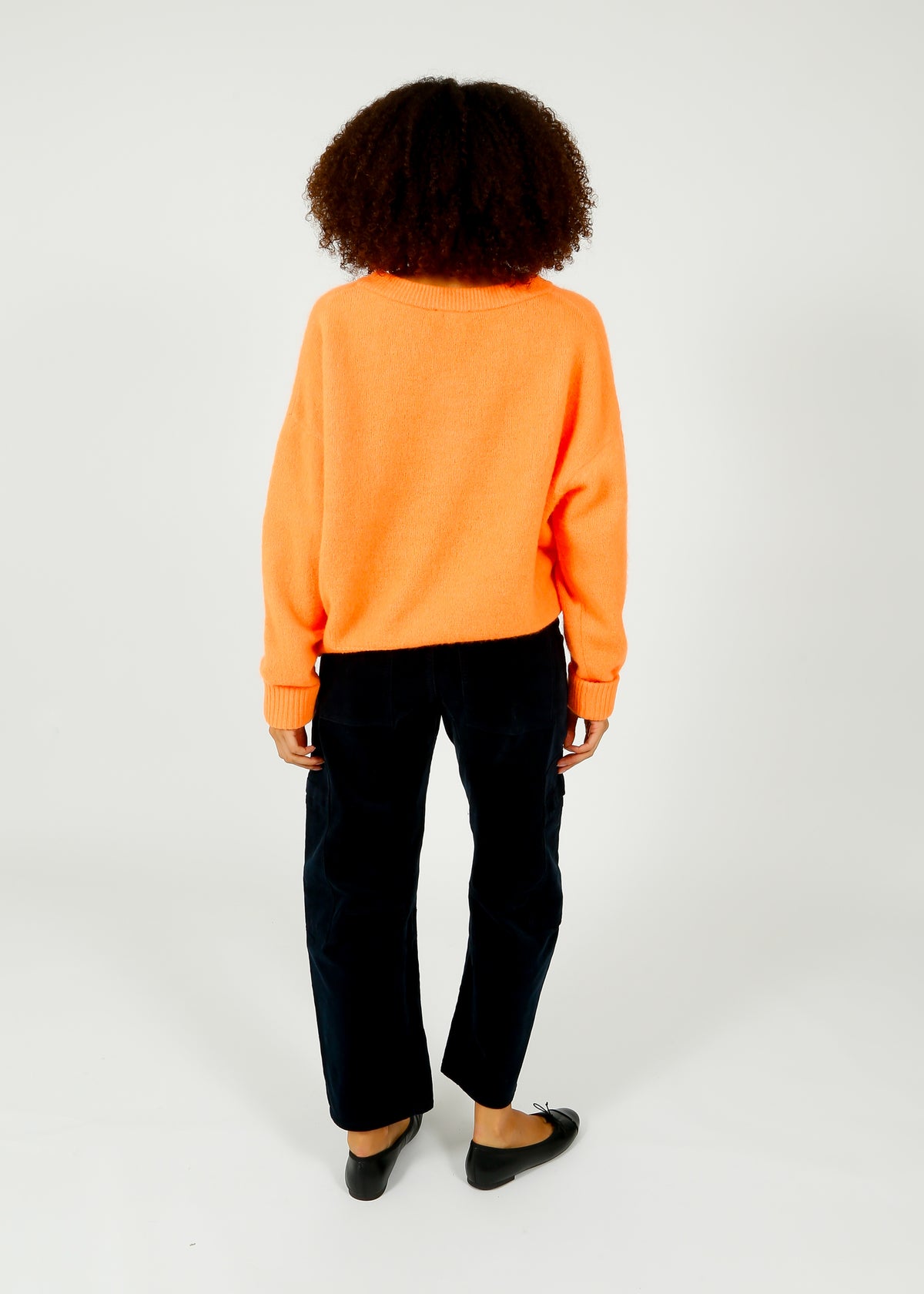 American Vintage Vitow Knit in Carrot Fluro