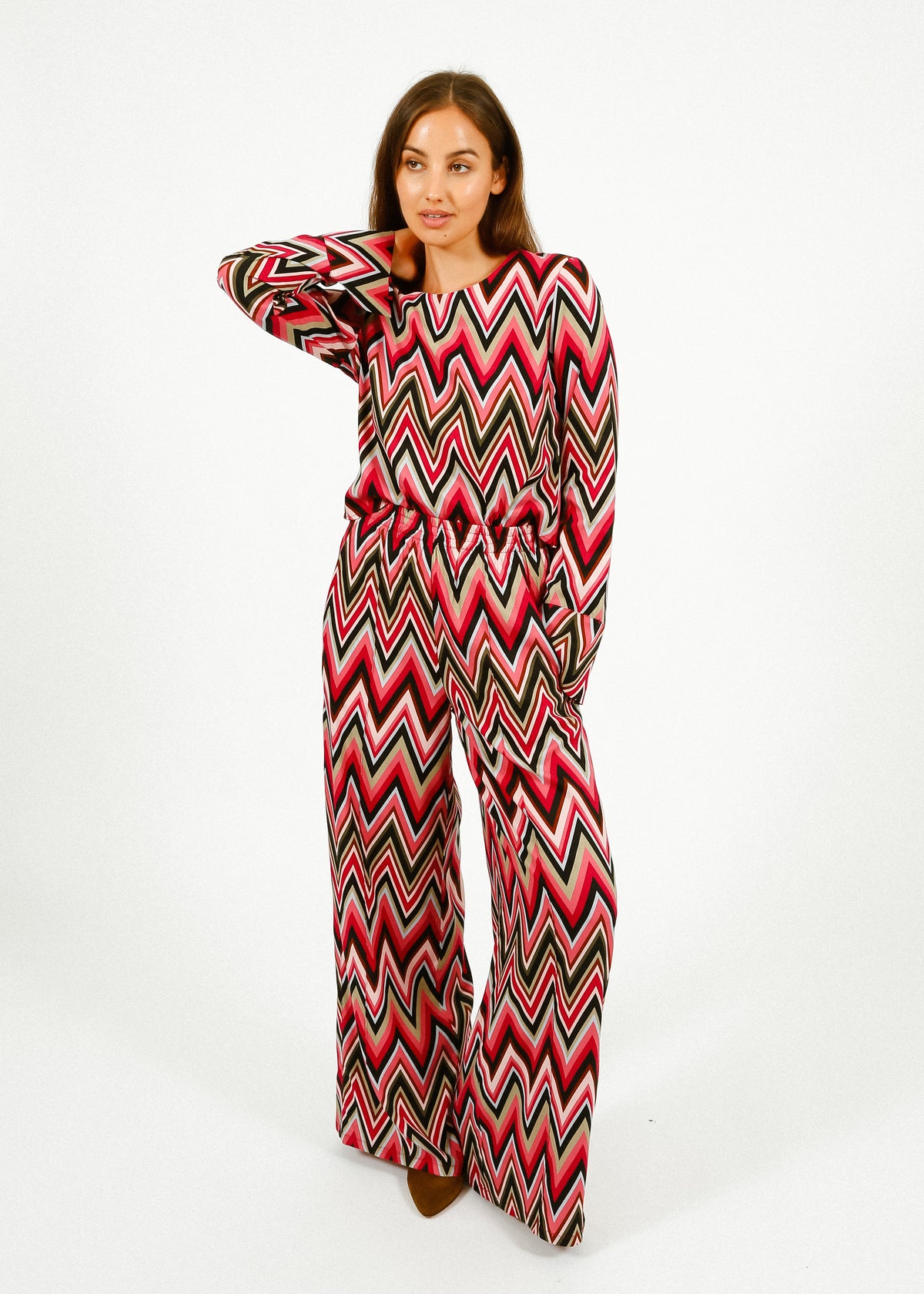 Primrose Park Kylie Trousers in Zig Zag