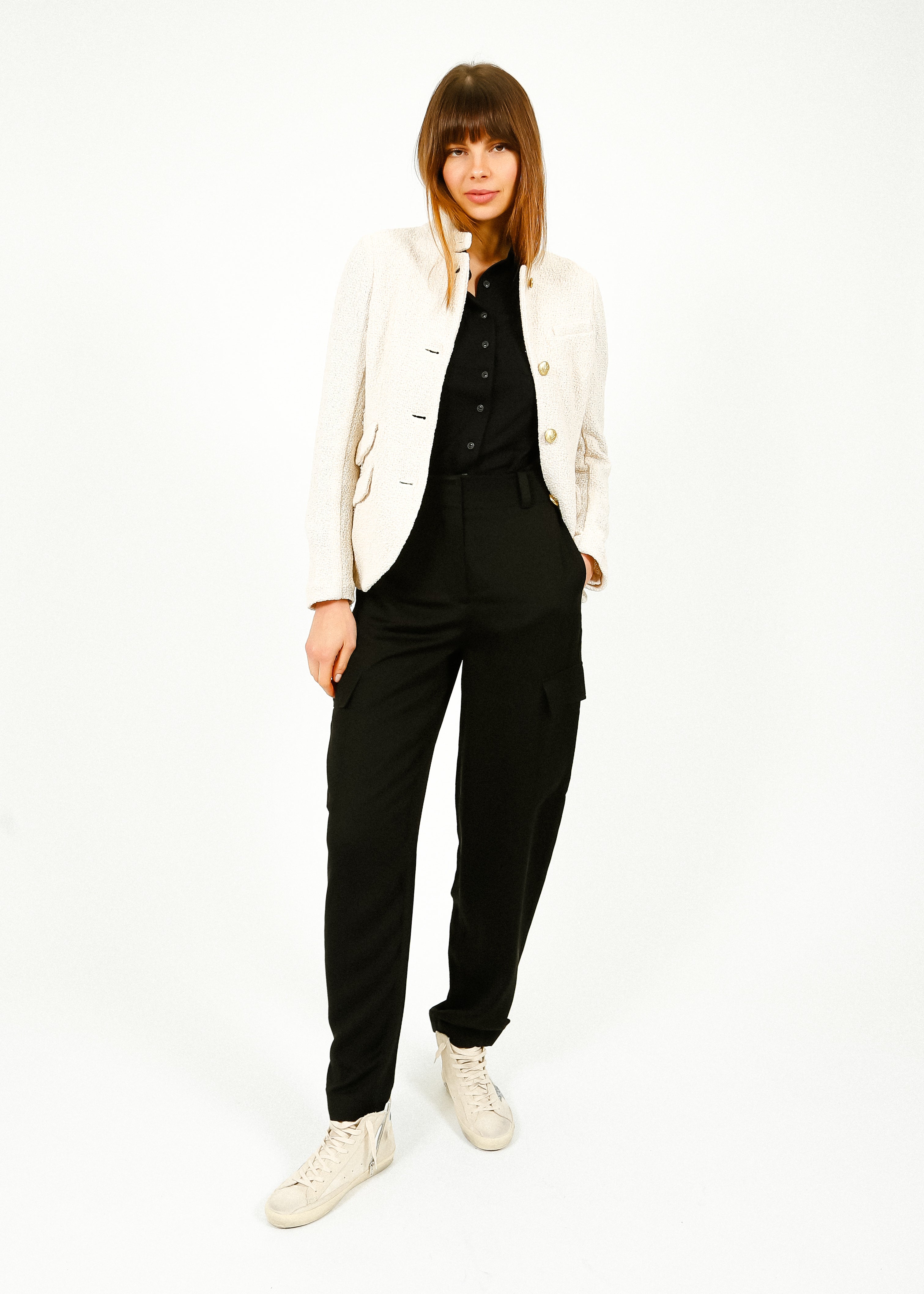 R&B Slade Blazer in Ecru