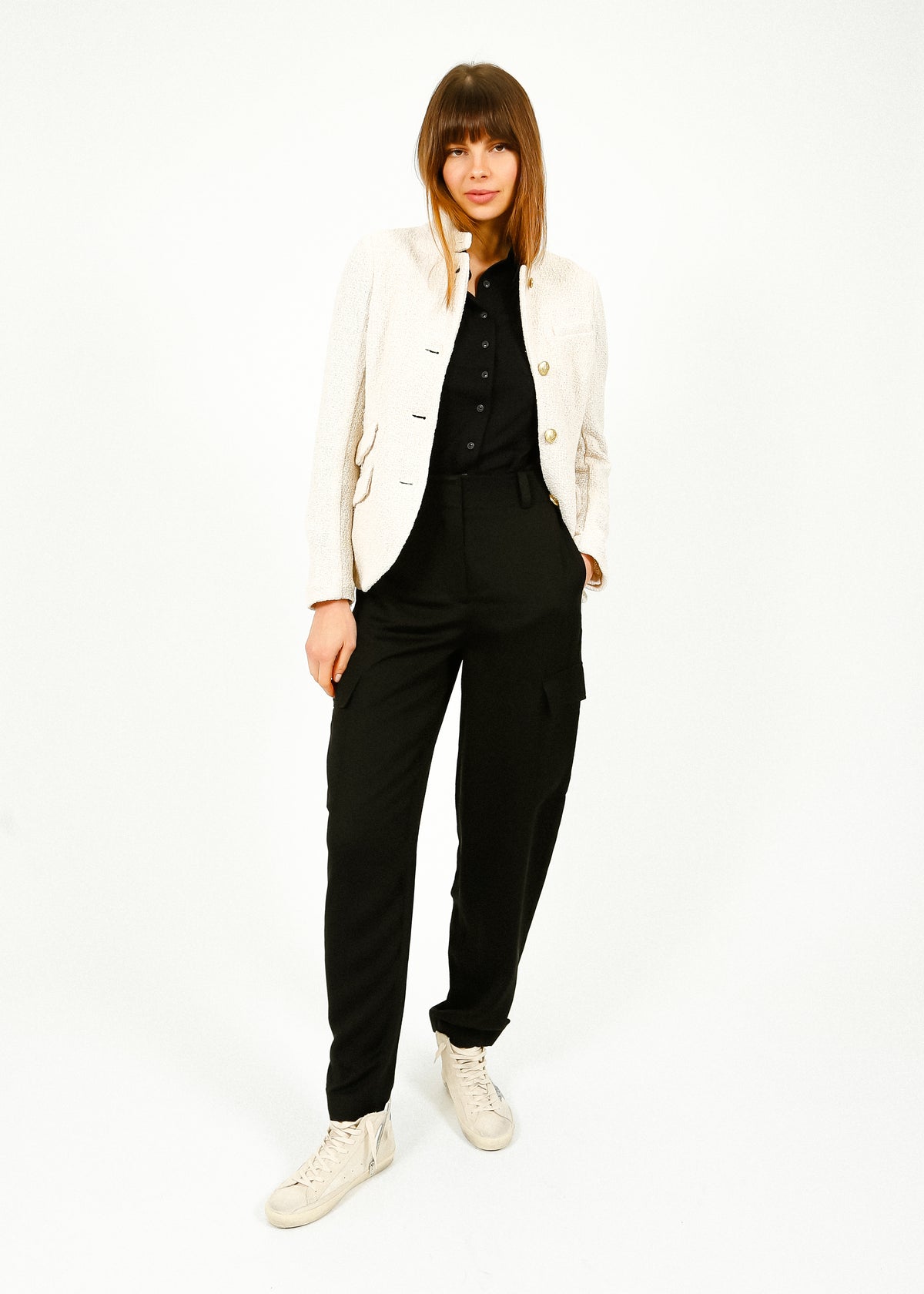 R&B Slade Blazer in Ecru