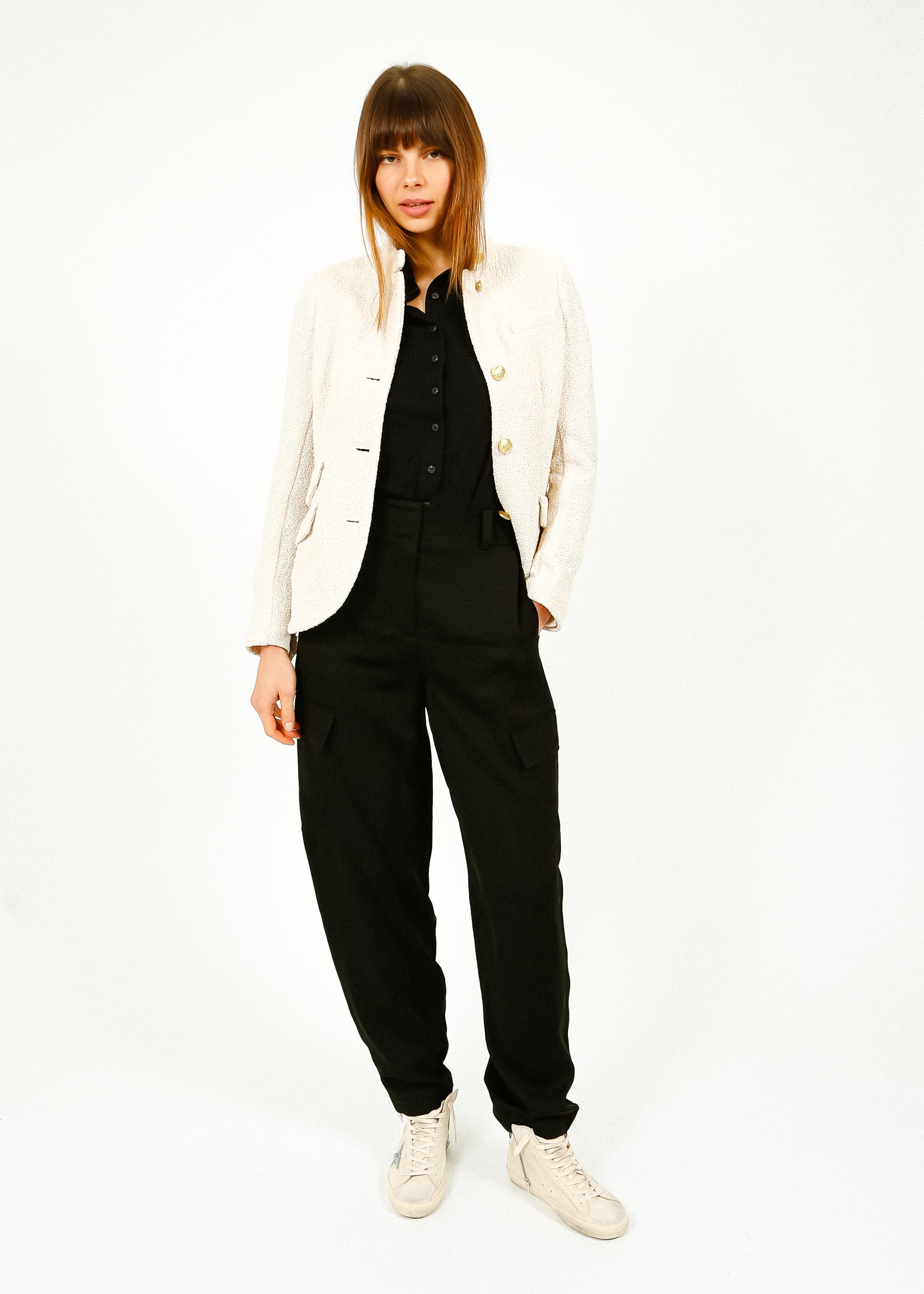 R&B Slade Blazer in Ecru