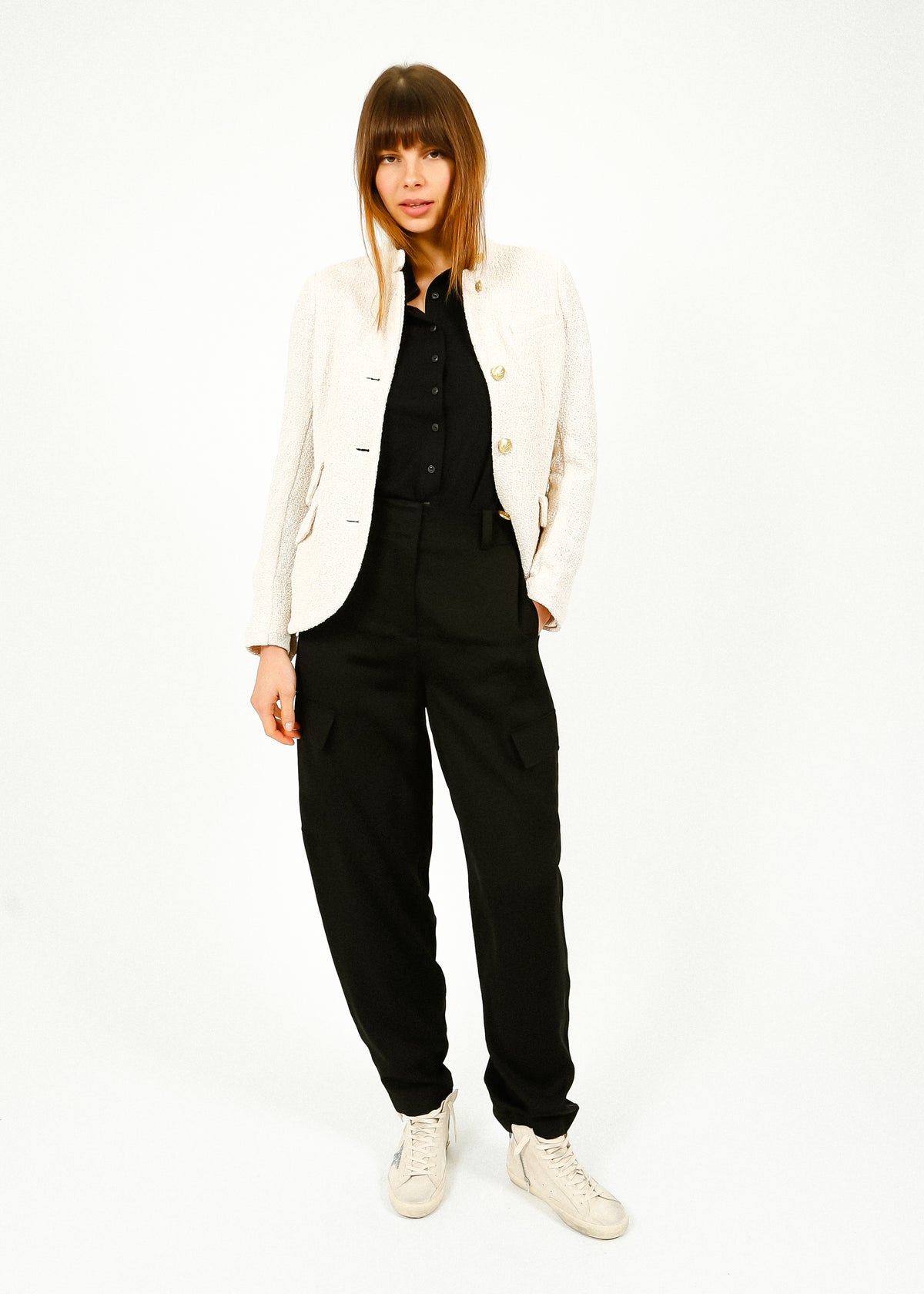R&B Slade Blazer in Ecru