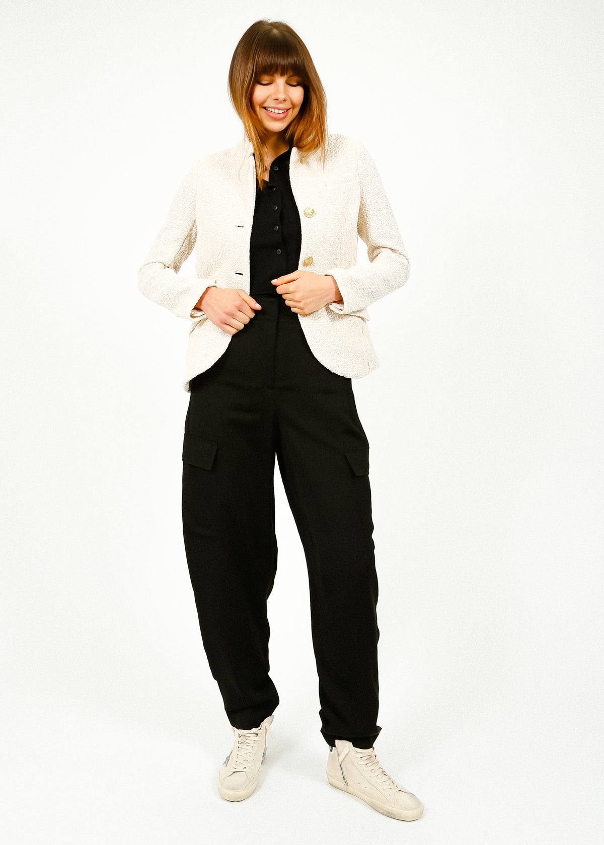 R&B Slade Blazer in Ecru