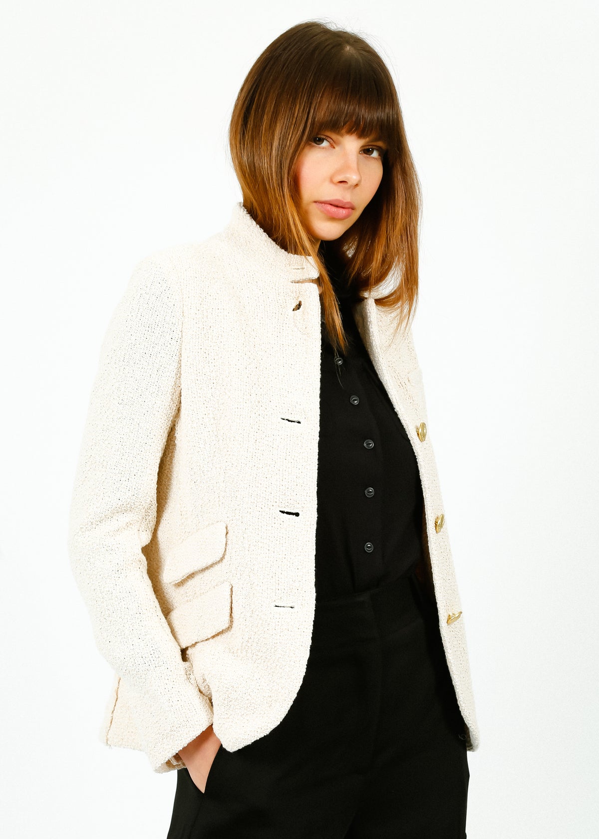 R&B Slade Blazer in Ecru