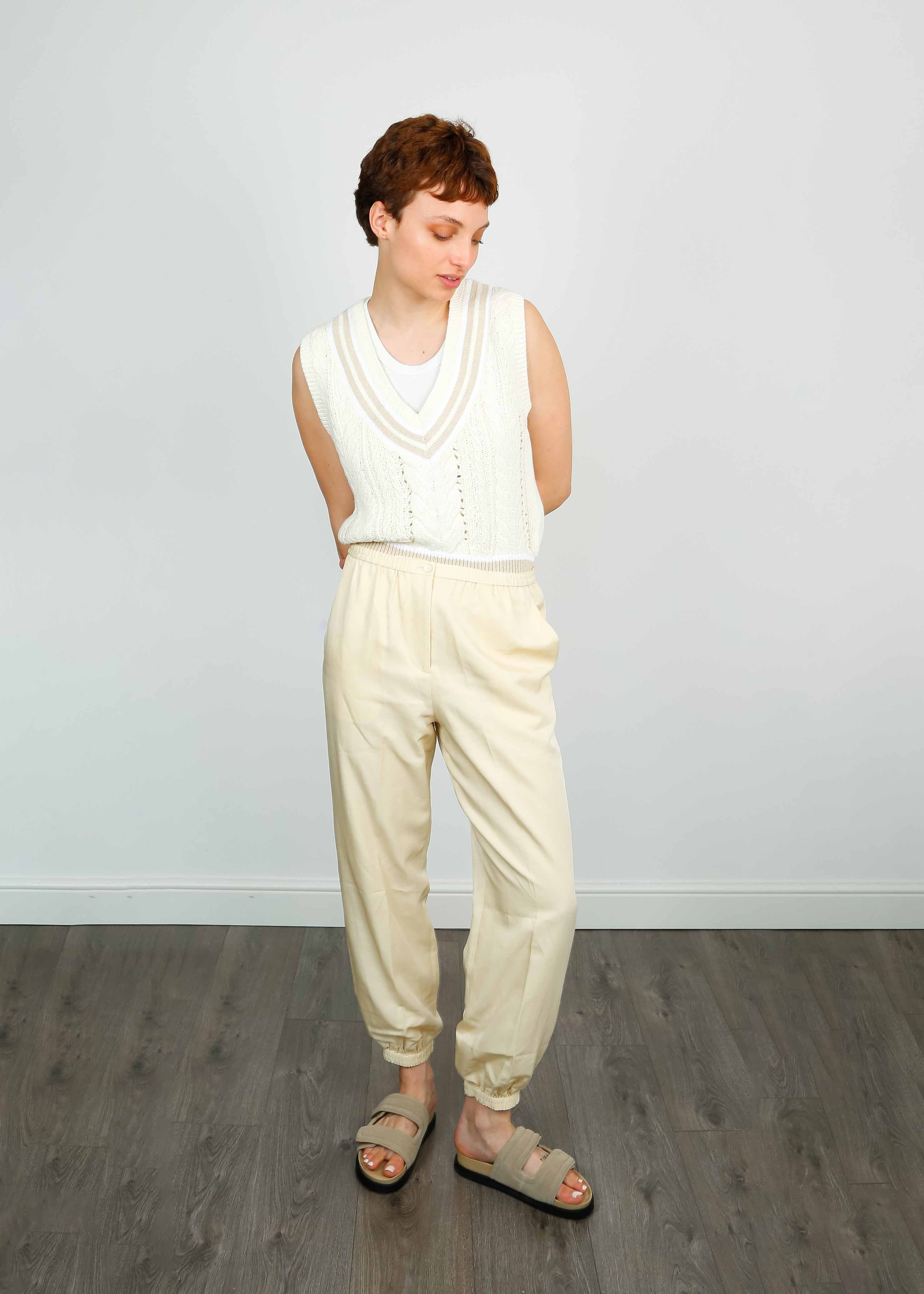 JOSEPH Taio Trousers in Alabaster