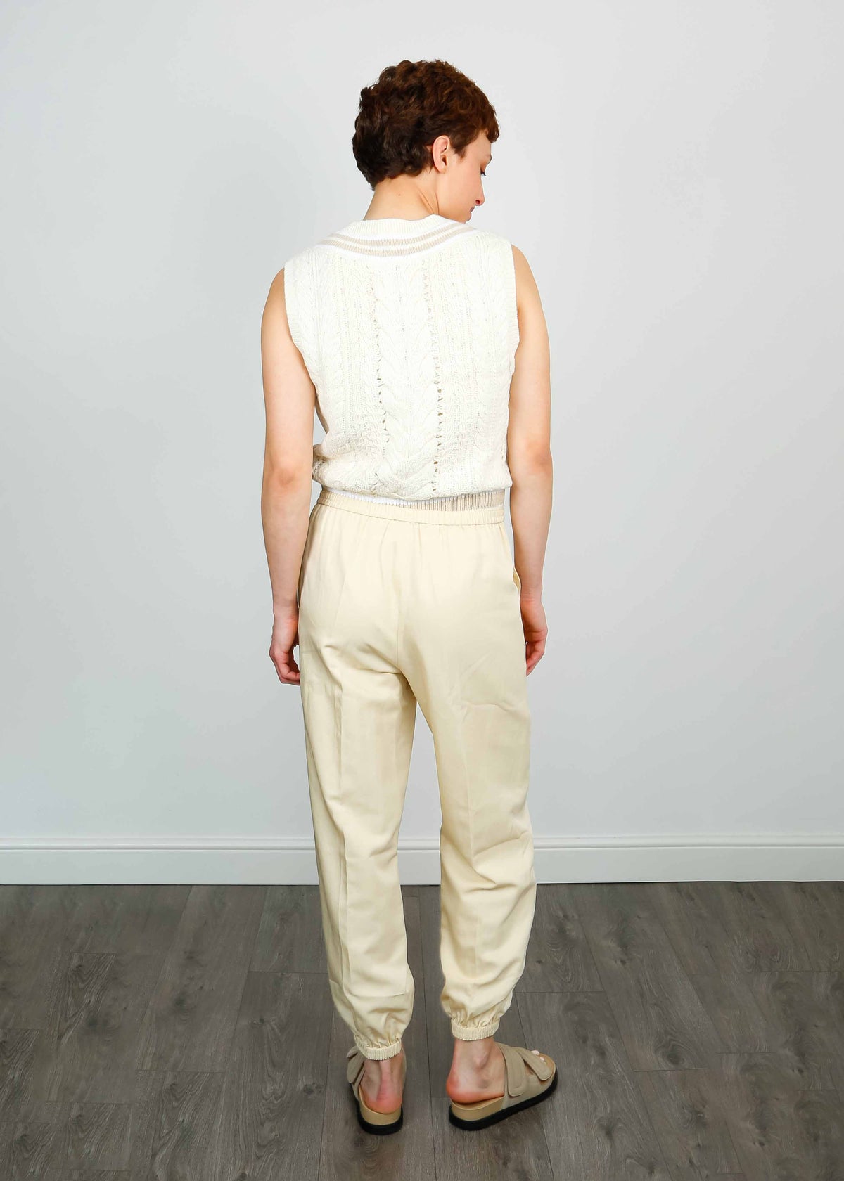 JOSEPH Taio Trousers in Alabaster