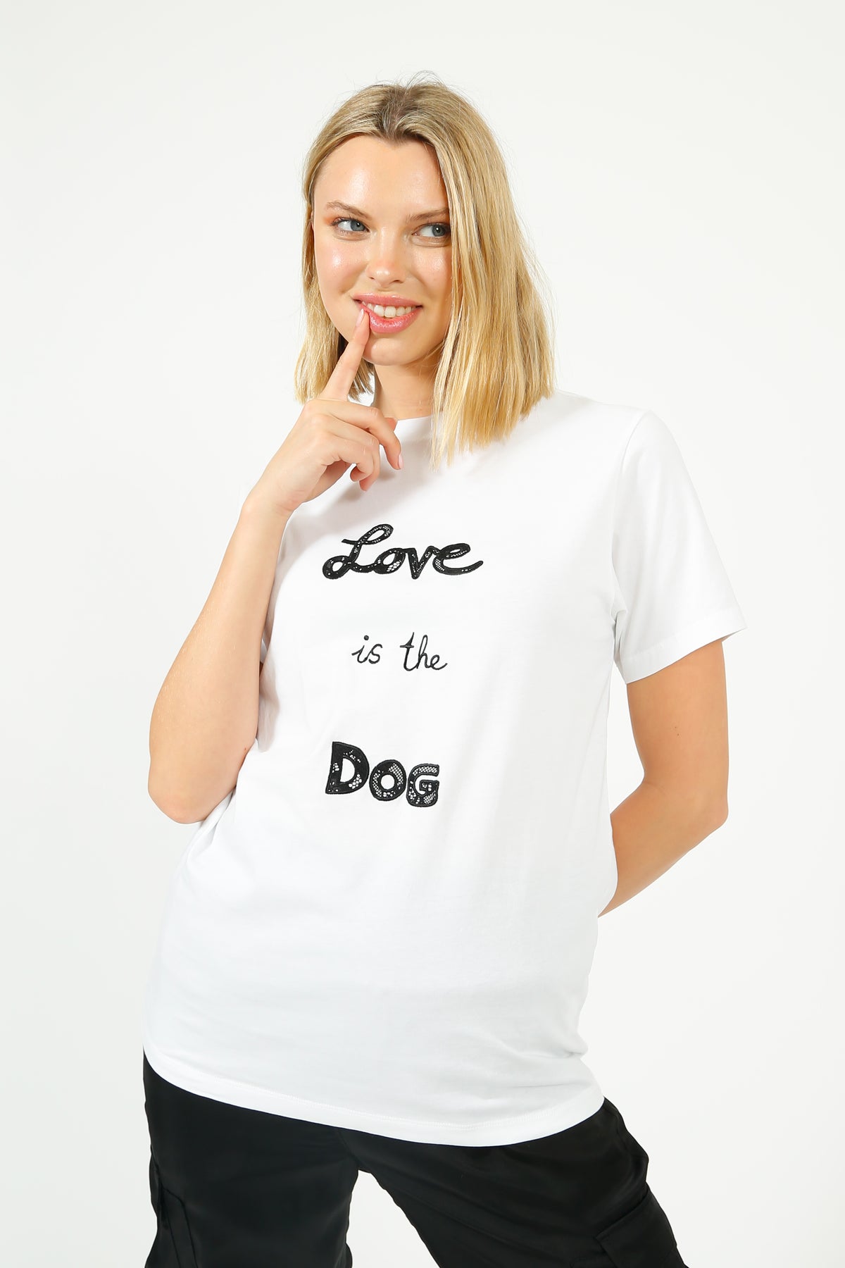 Bella Freud Love Is The Dog Tee in White